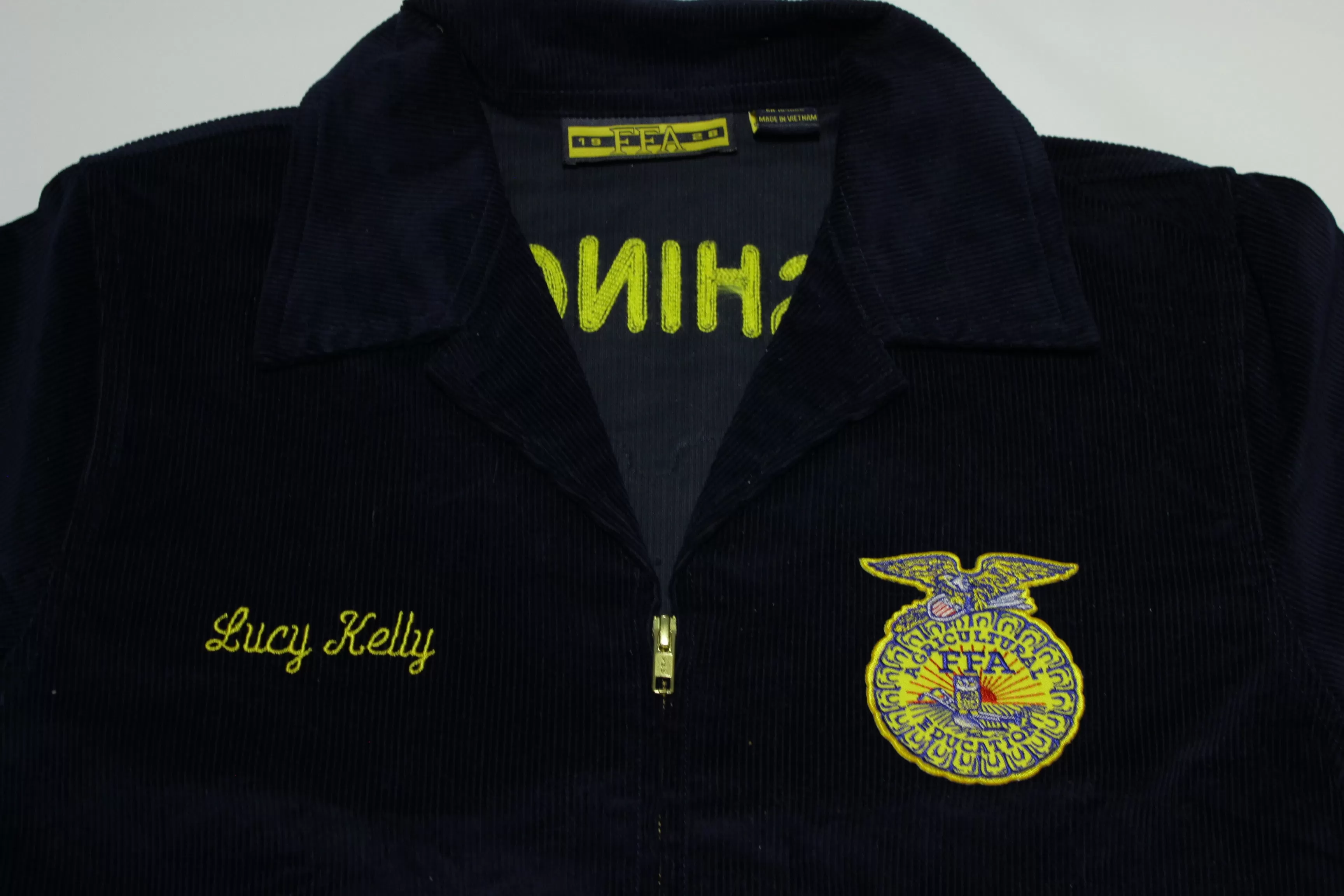 FFA Agricultural Education Vintage Washington Walla Walla Corduroy Farm Animal Jacket