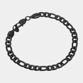 Figaro Bracelet - Black