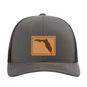 Florida Outline Trucker in Charcoal and Black