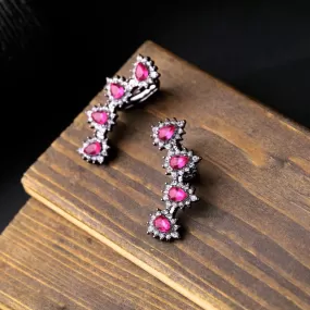 Geometric Pink Ear Cuff Clip-on Earring