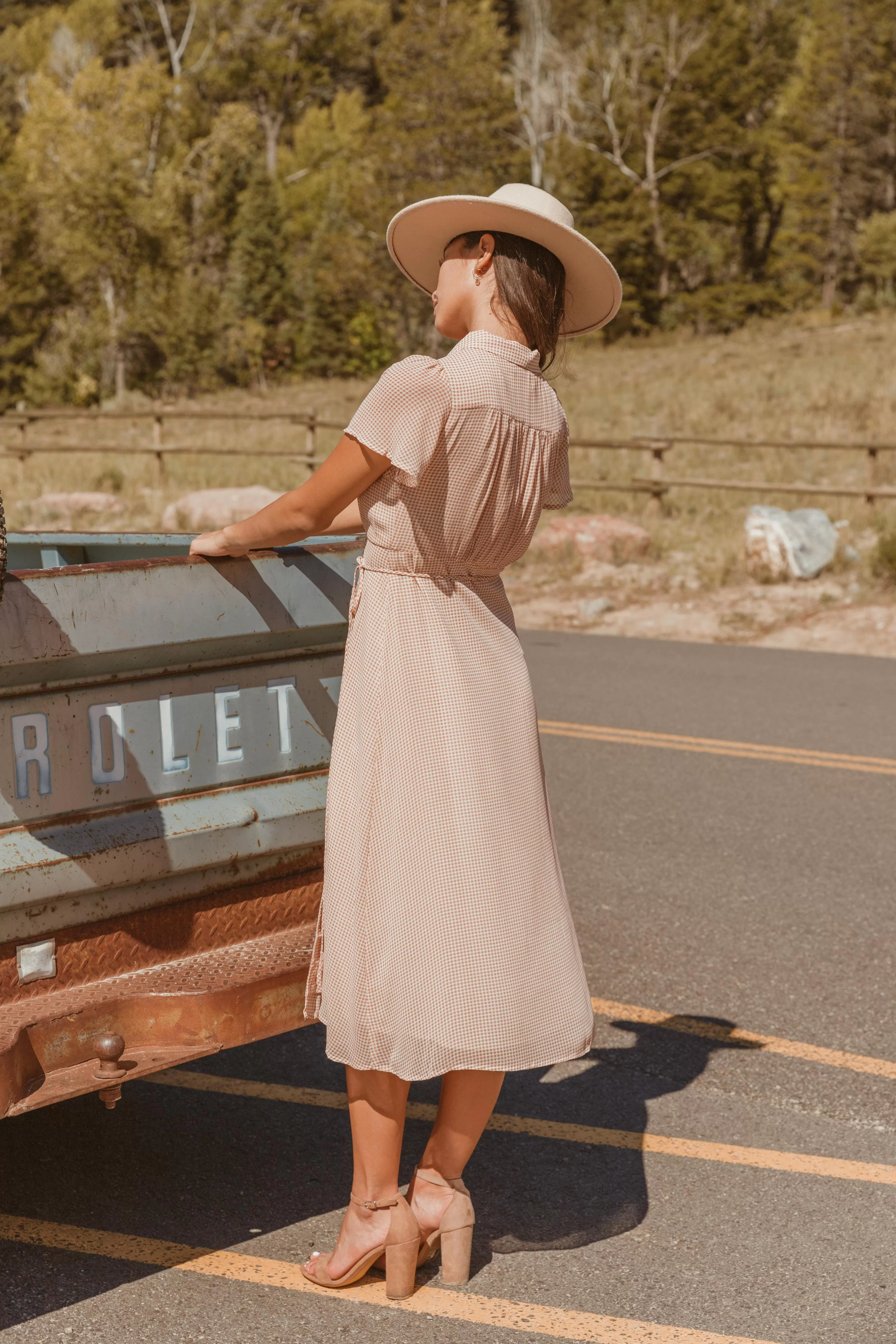 Gingham Midi Dress