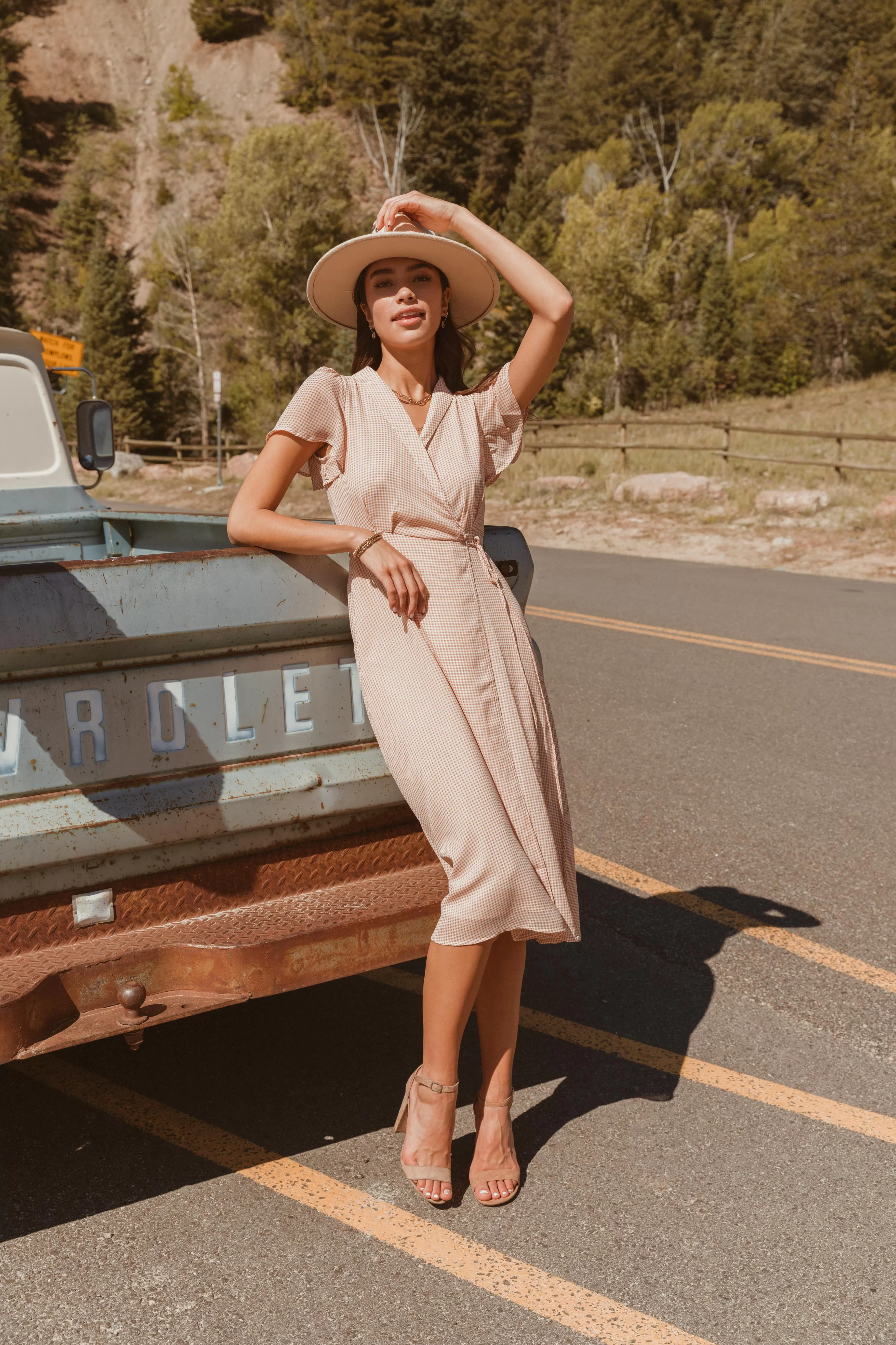 Gingham Midi Dress