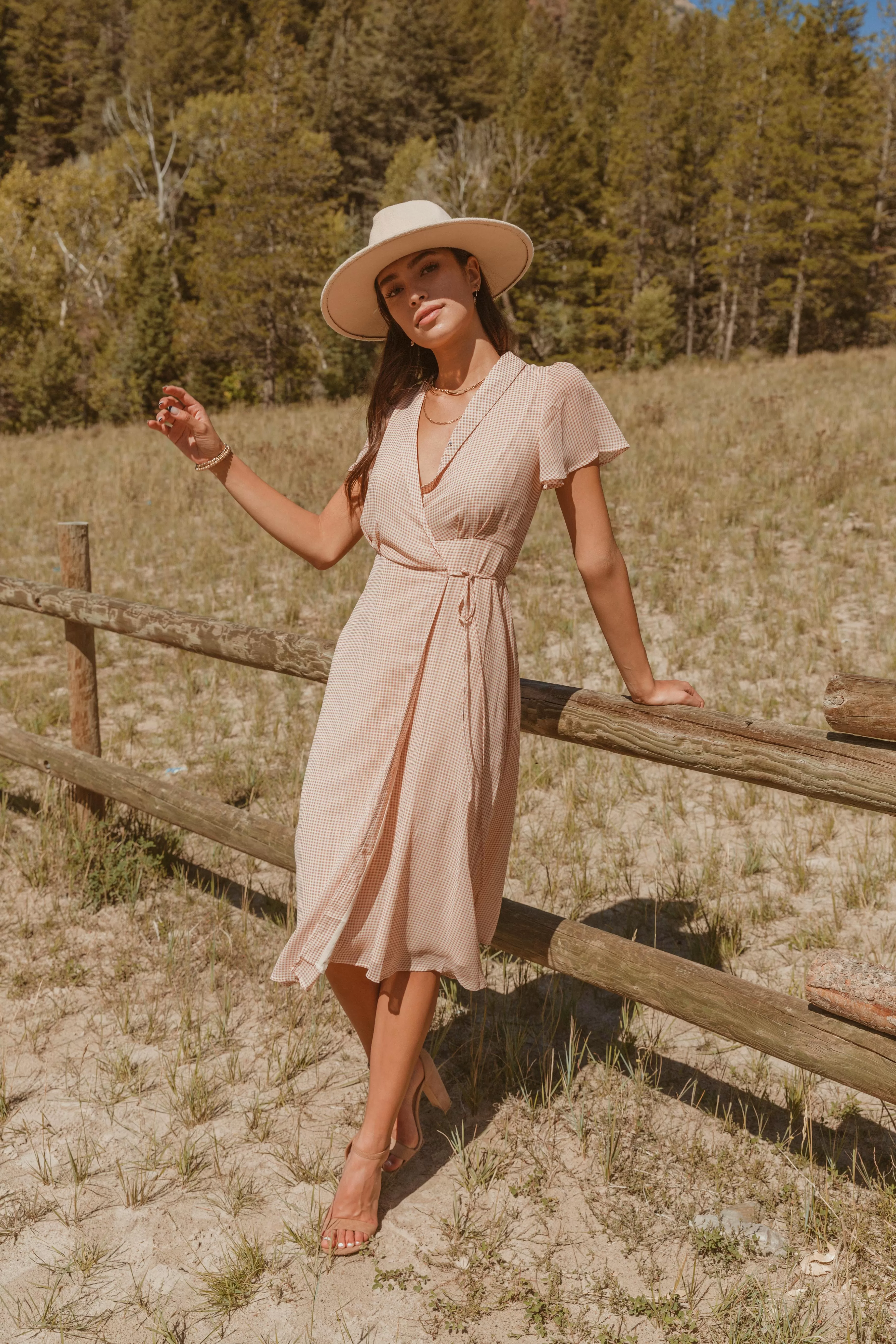 Gingham Midi Dress