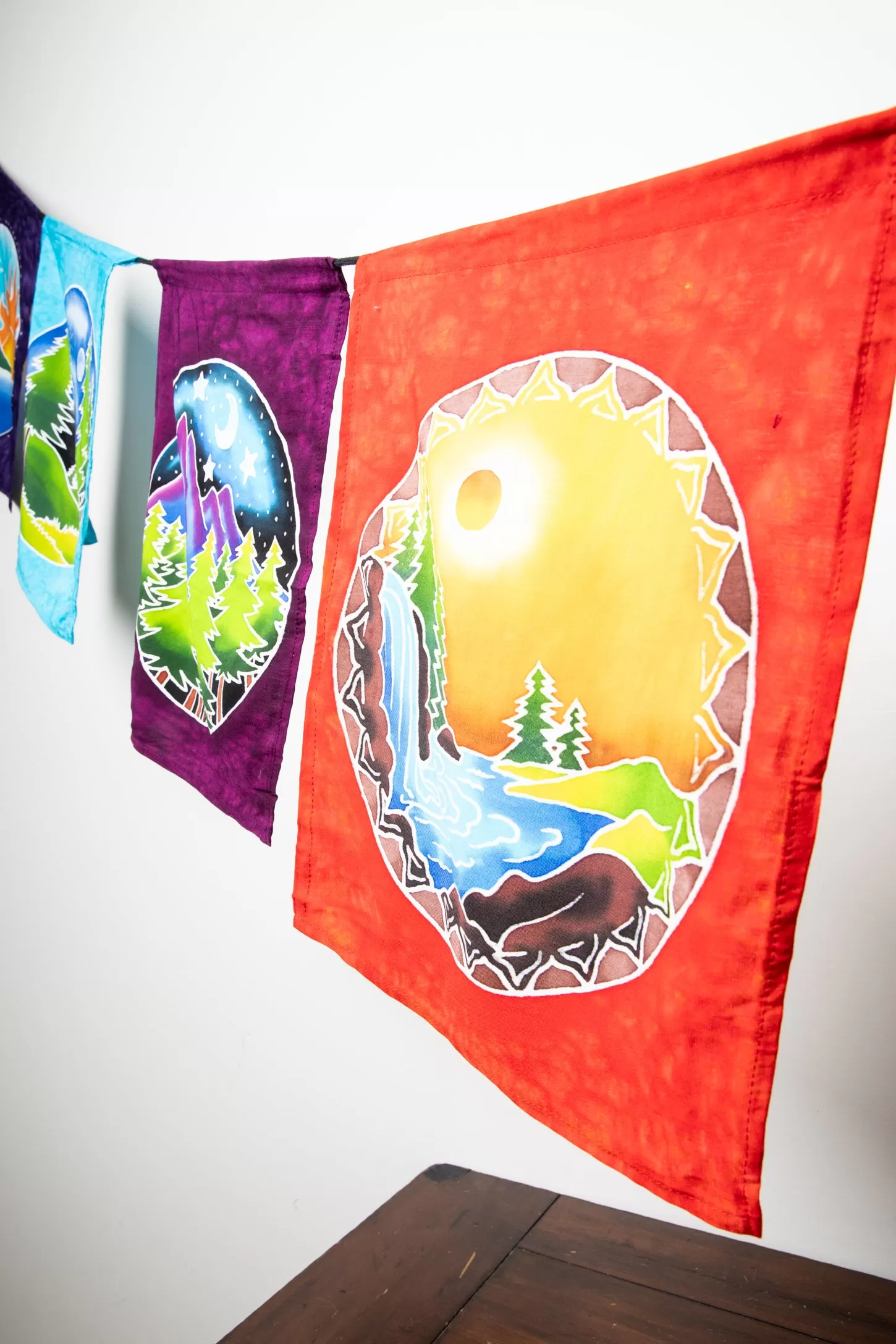 Hand Painted Batik Flags