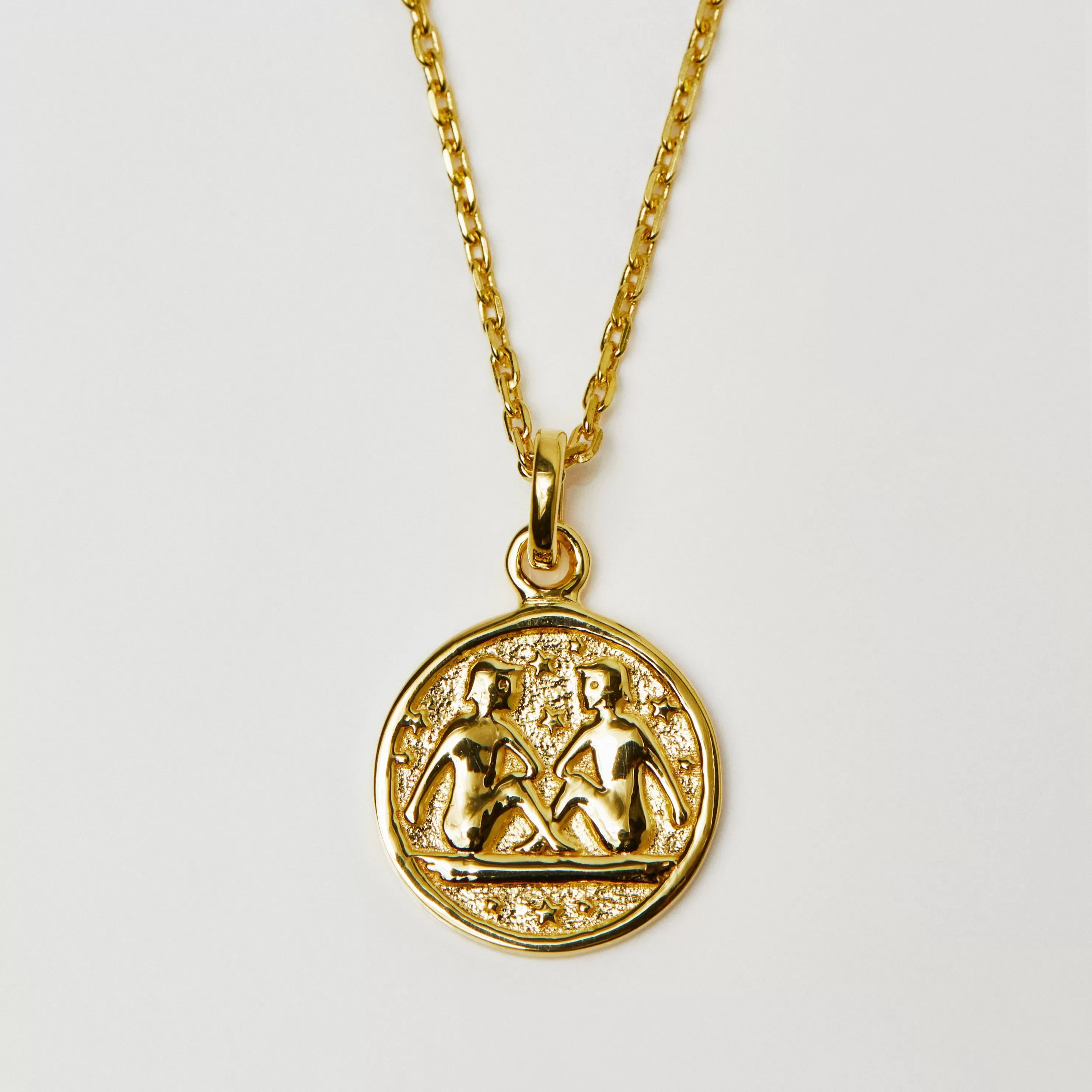 Horoscope Zodiac Engravable Coin Necklace