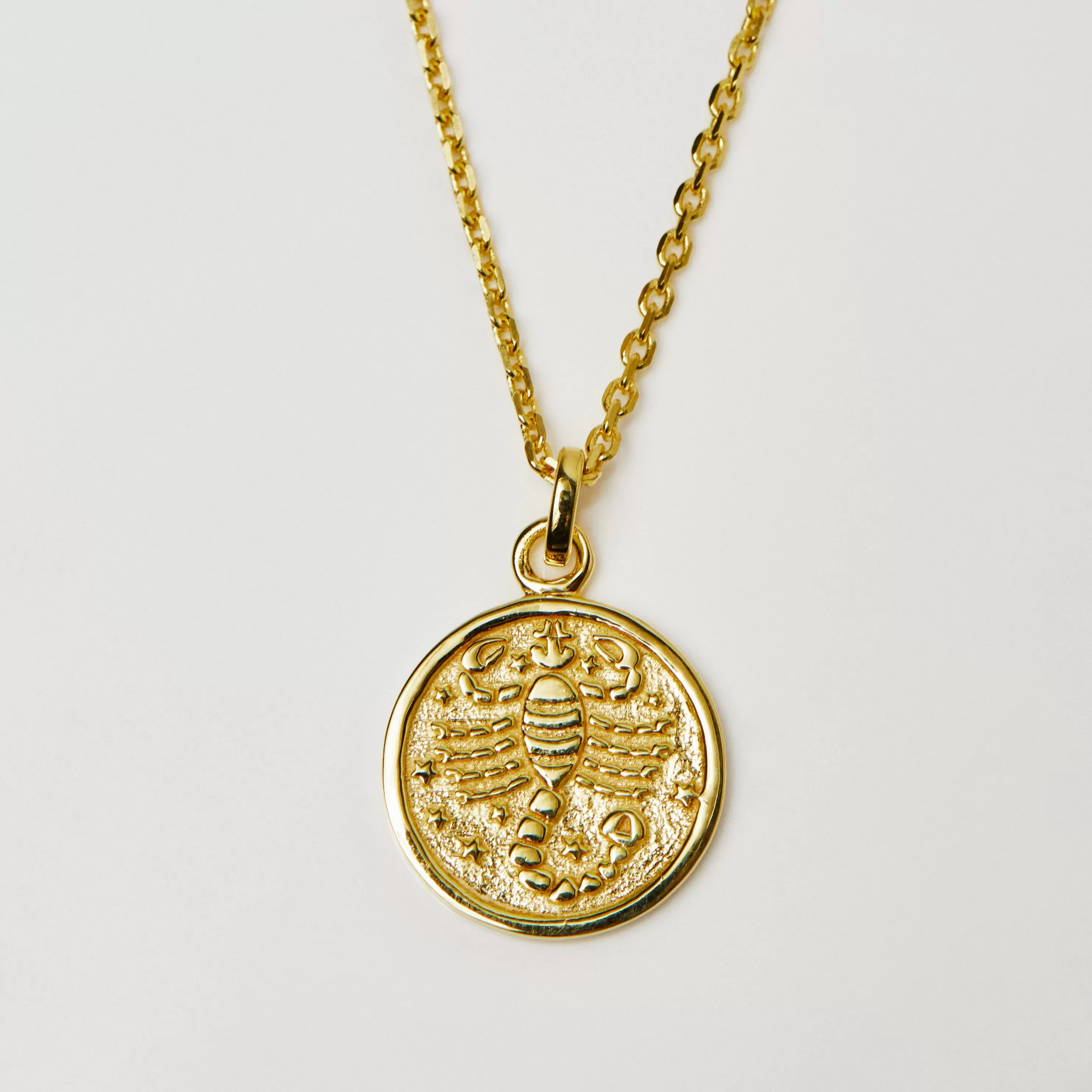 Horoscope Zodiac Engravable Coin Necklace