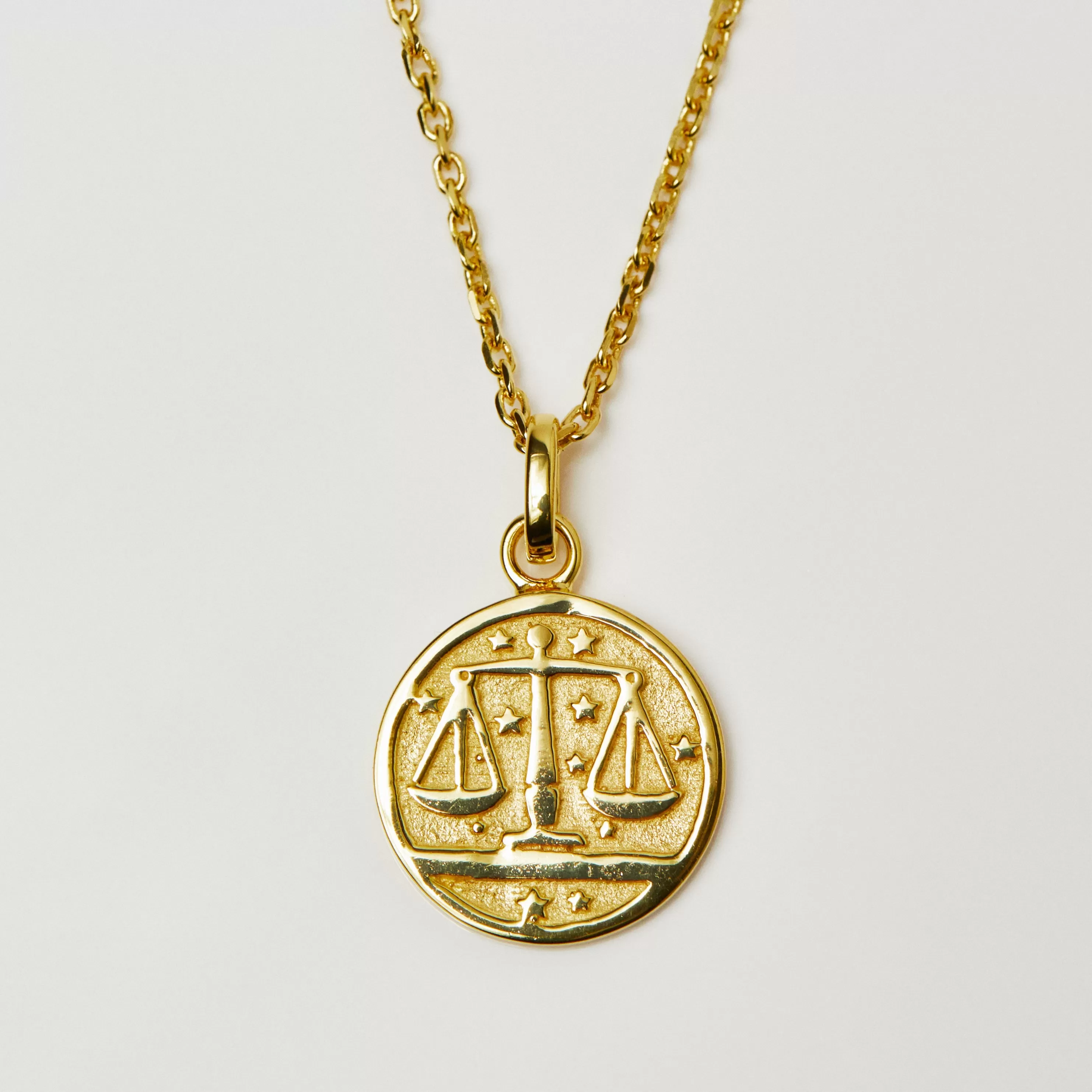 Horoscope Zodiac Engravable Coin Necklace