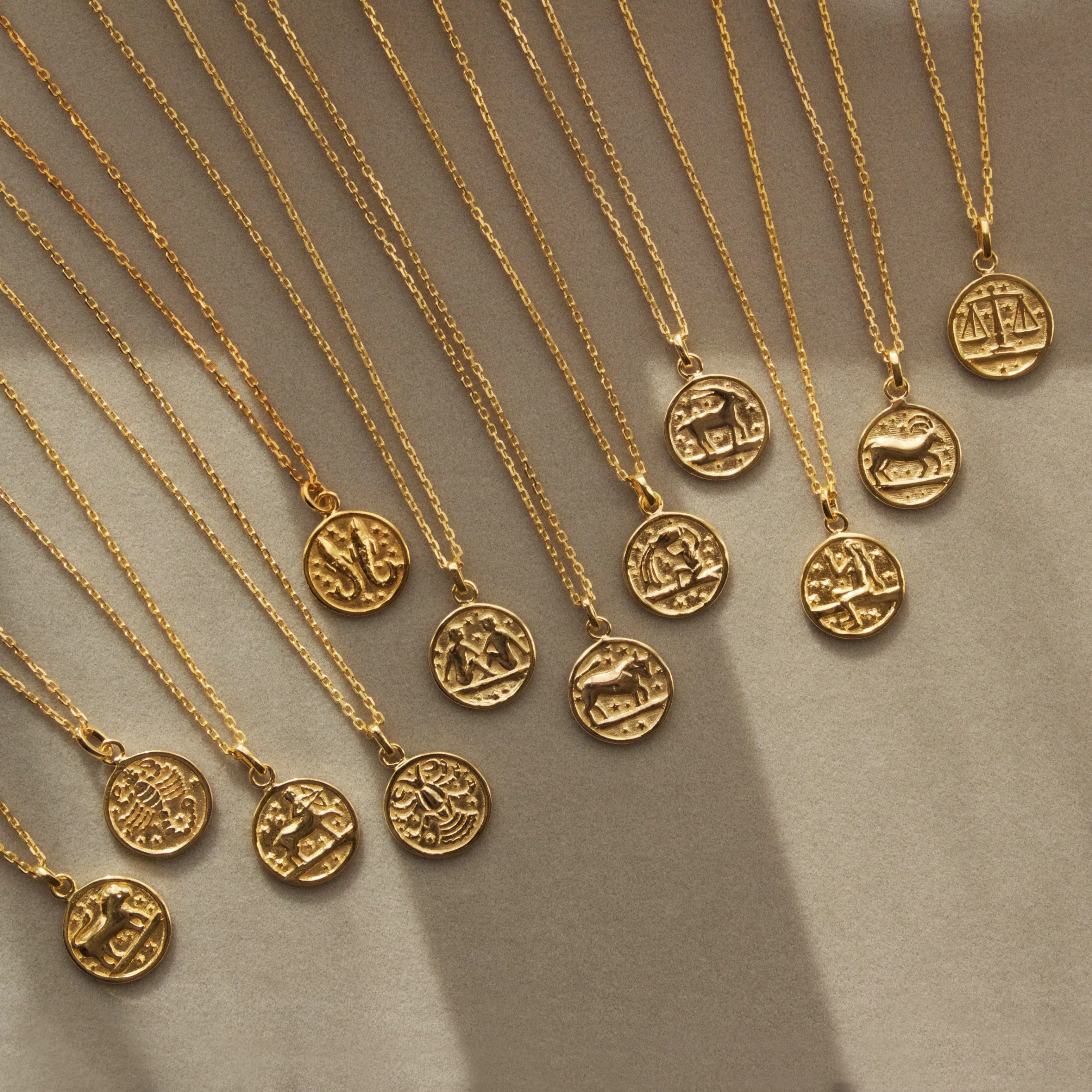 Horoscope Zodiac Engravable Coin Necklace