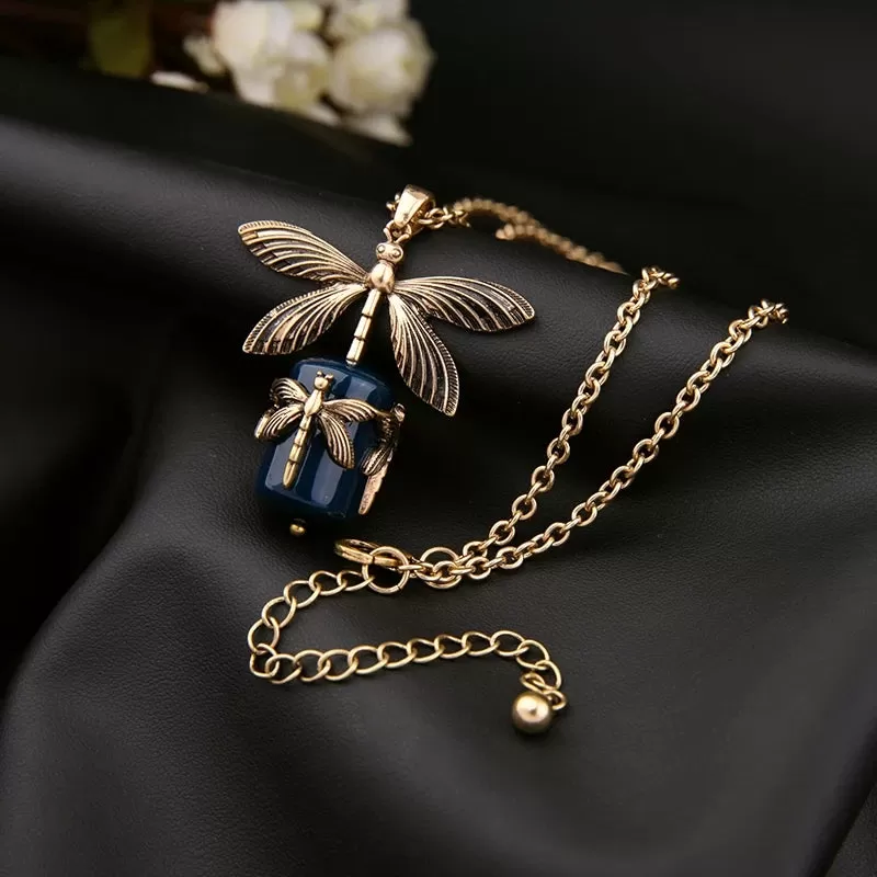 Internationally Styled Dragon Fly Necklace