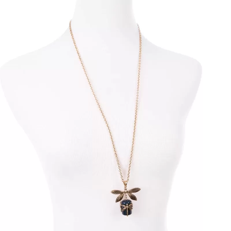 Internationally Styled Dragon Fly Necklace