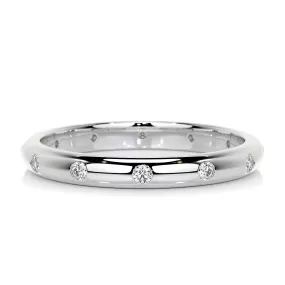 Jenni Men's Diamond Wedding Band   (0.20 Carat) -18K White Gold