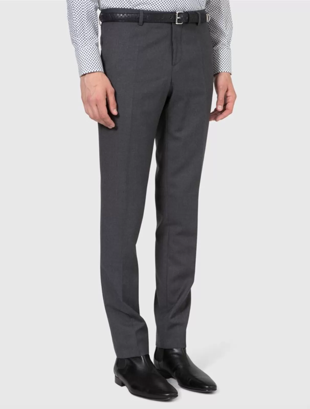 J.Lindeberg Mens Paulie Dressed Wool Pants - GREY MELANGE