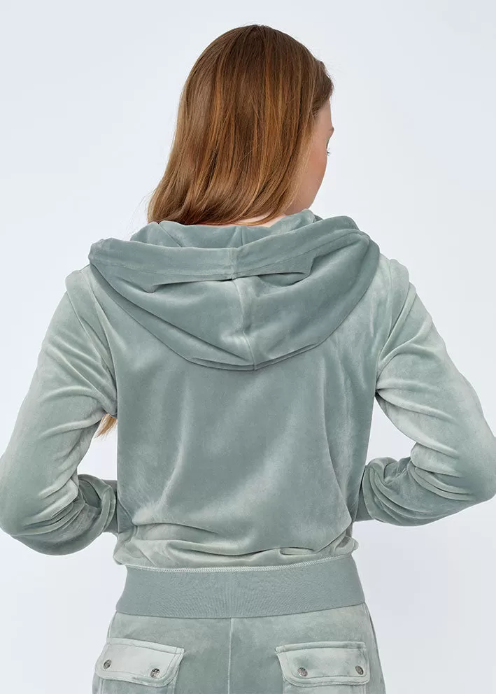 Juicy Couture Robertson Classic Velour Hoodie - chinois green