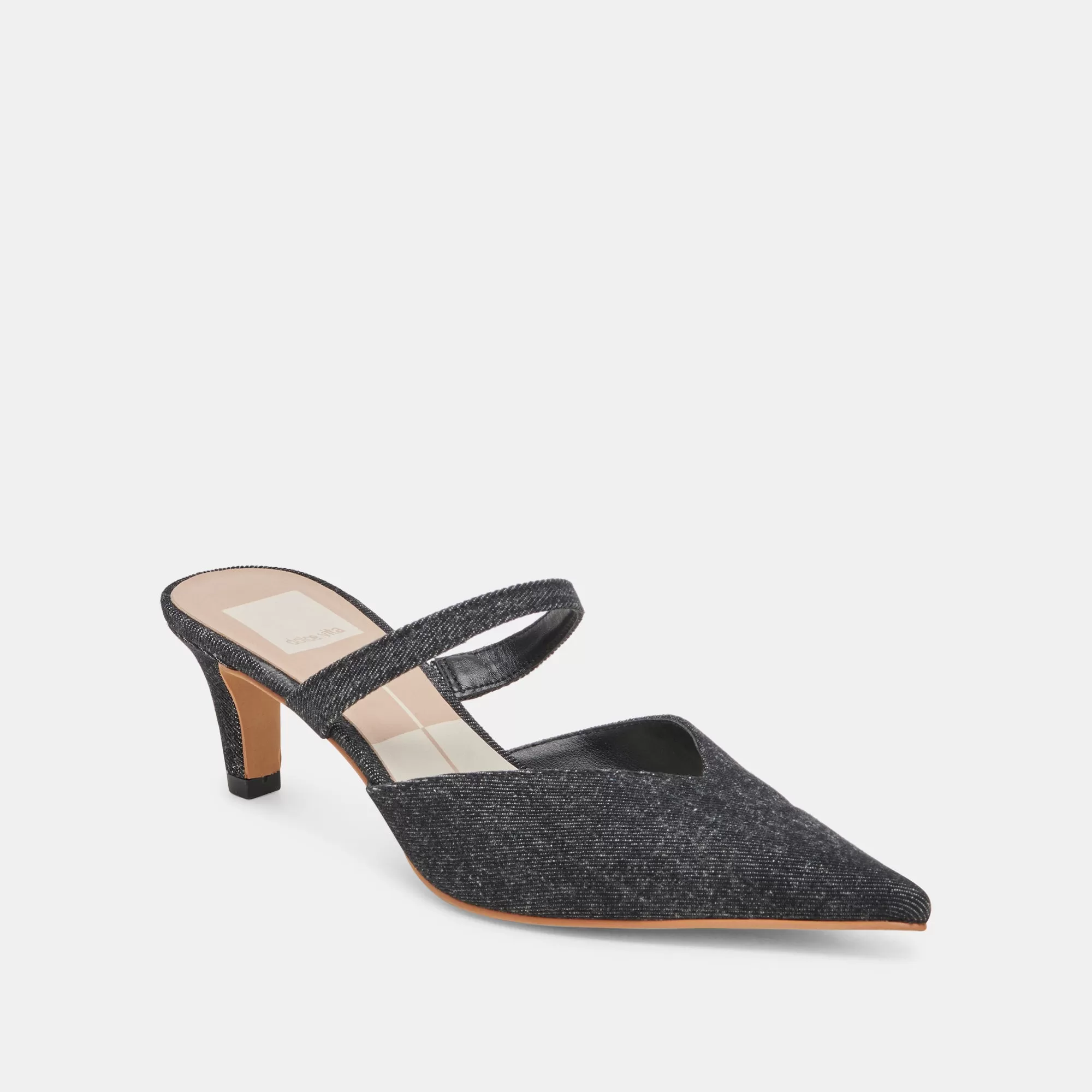 KANIKA MID HEELS CARBON DENIM