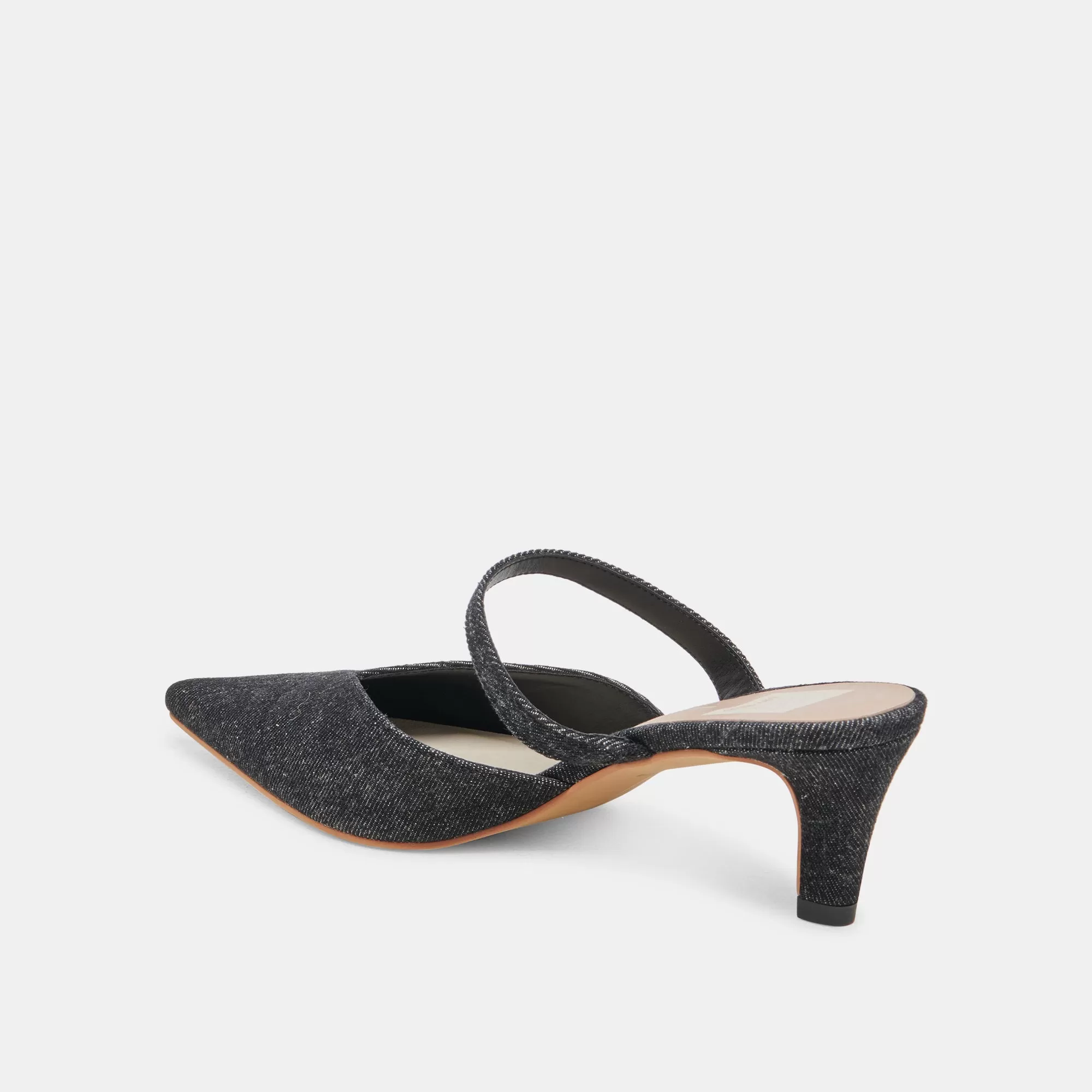 KANIKA MID HEELS CARBON DENIM