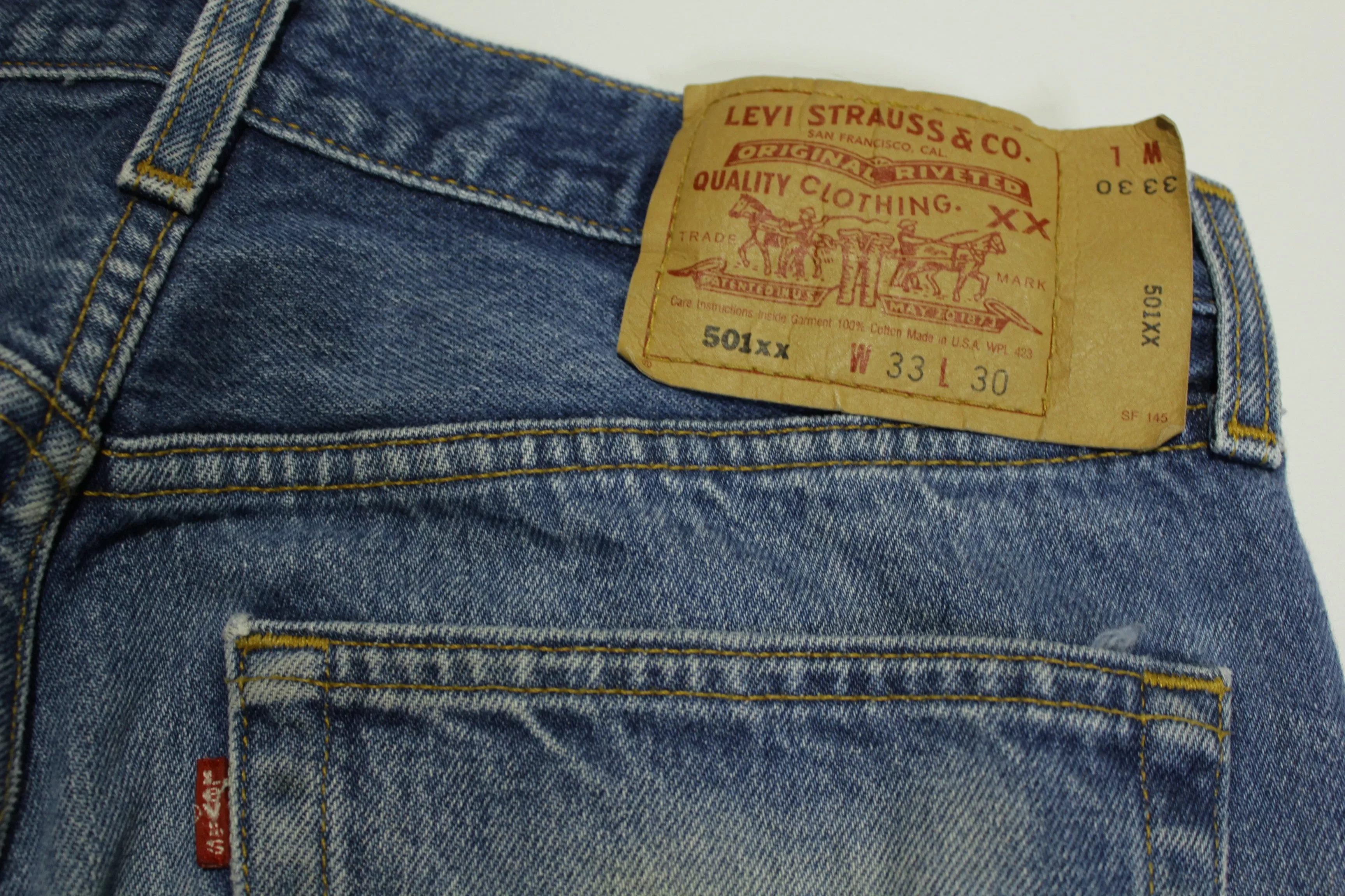 Levis 501xx Vintage 90's Made in USA Denim Blue Jeans