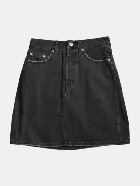 Levis High Rise Deconstructed Skirt - Black