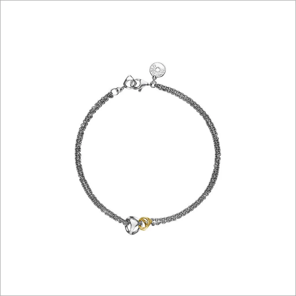 Linked By Love Silver & Gold Bracelet