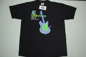 Live Stock 1992 Vintage KLZX Z93 Utah Rock Fest T-Shirt