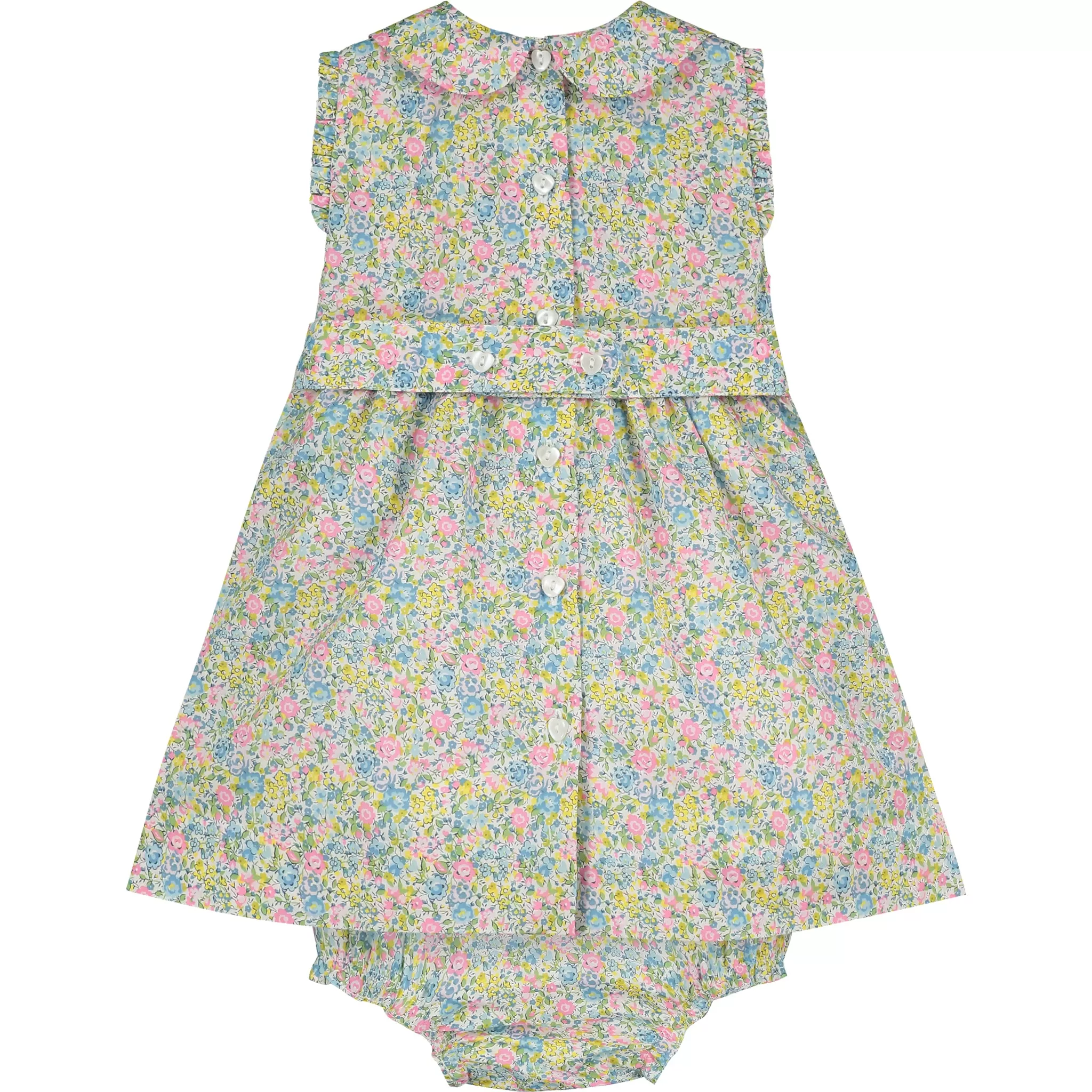 Made With Liberty Fabric:  Baby Dress - Olive