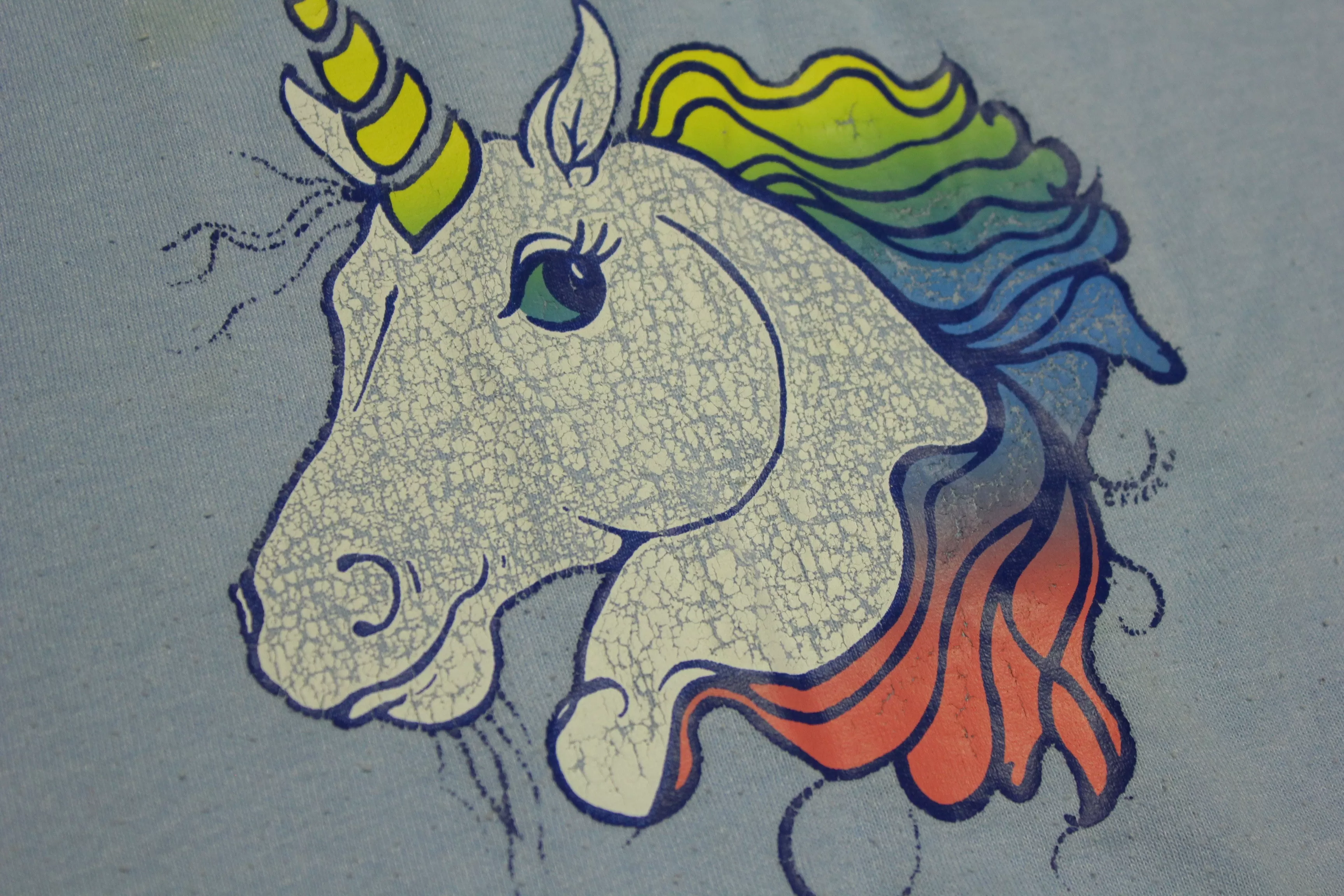 Maryland Rainbow Unicorn Vintage JerZees 80's Single Stitch T-Shirt