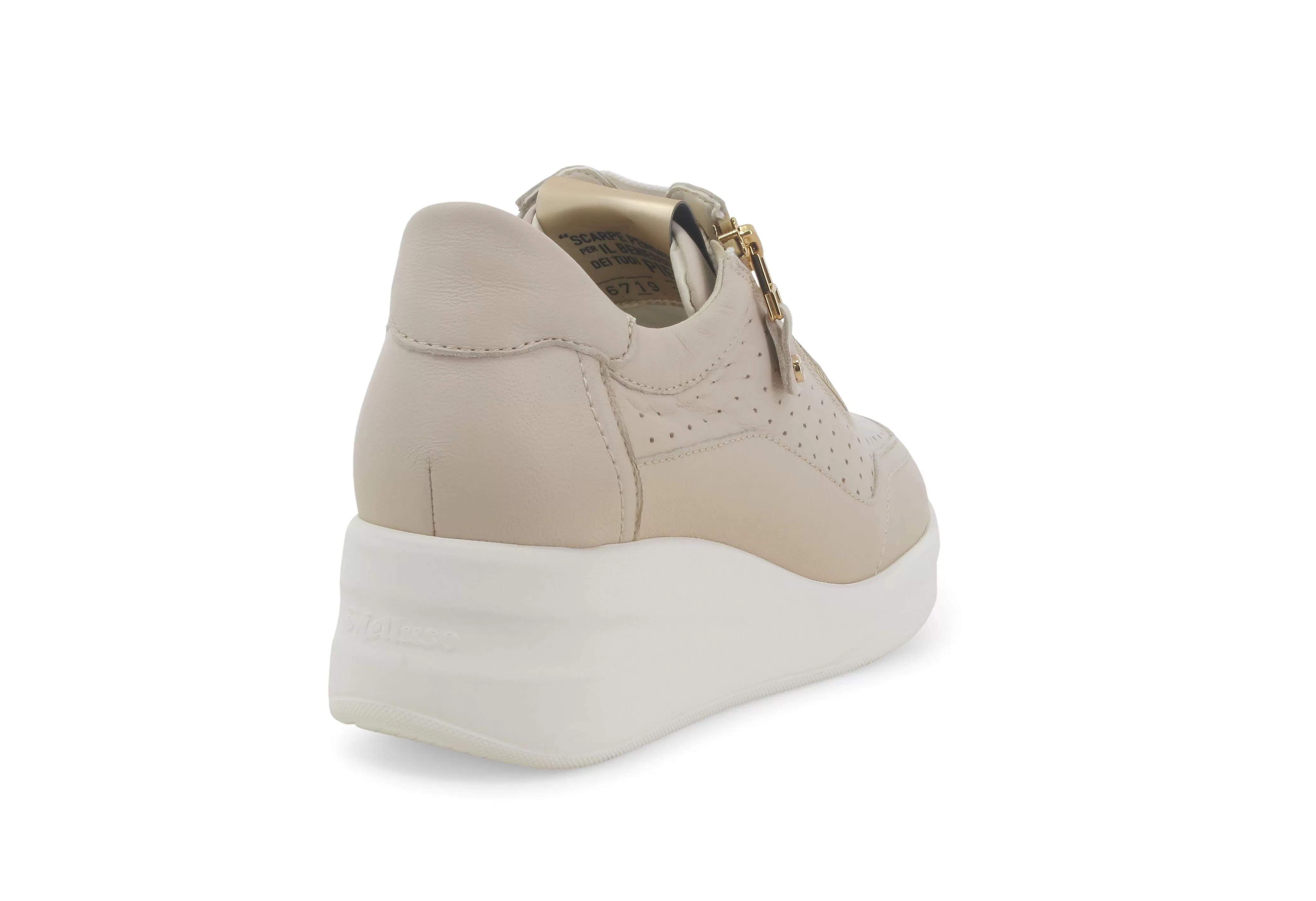 Melluso Scarpe Comfort con Zeppa e Zip Tomaia in Pelle