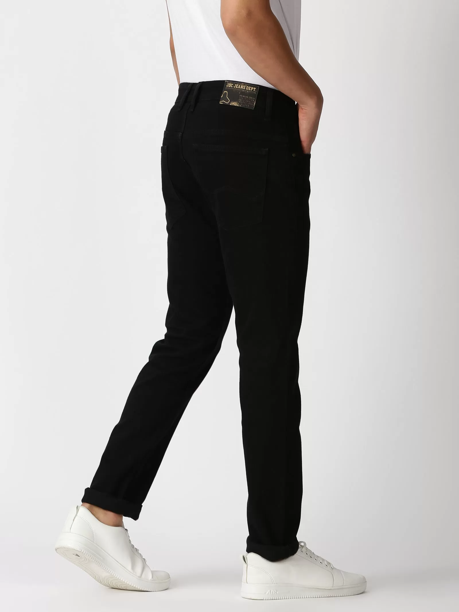 MEN'S BLACK SOLID JASON FIT JEANS