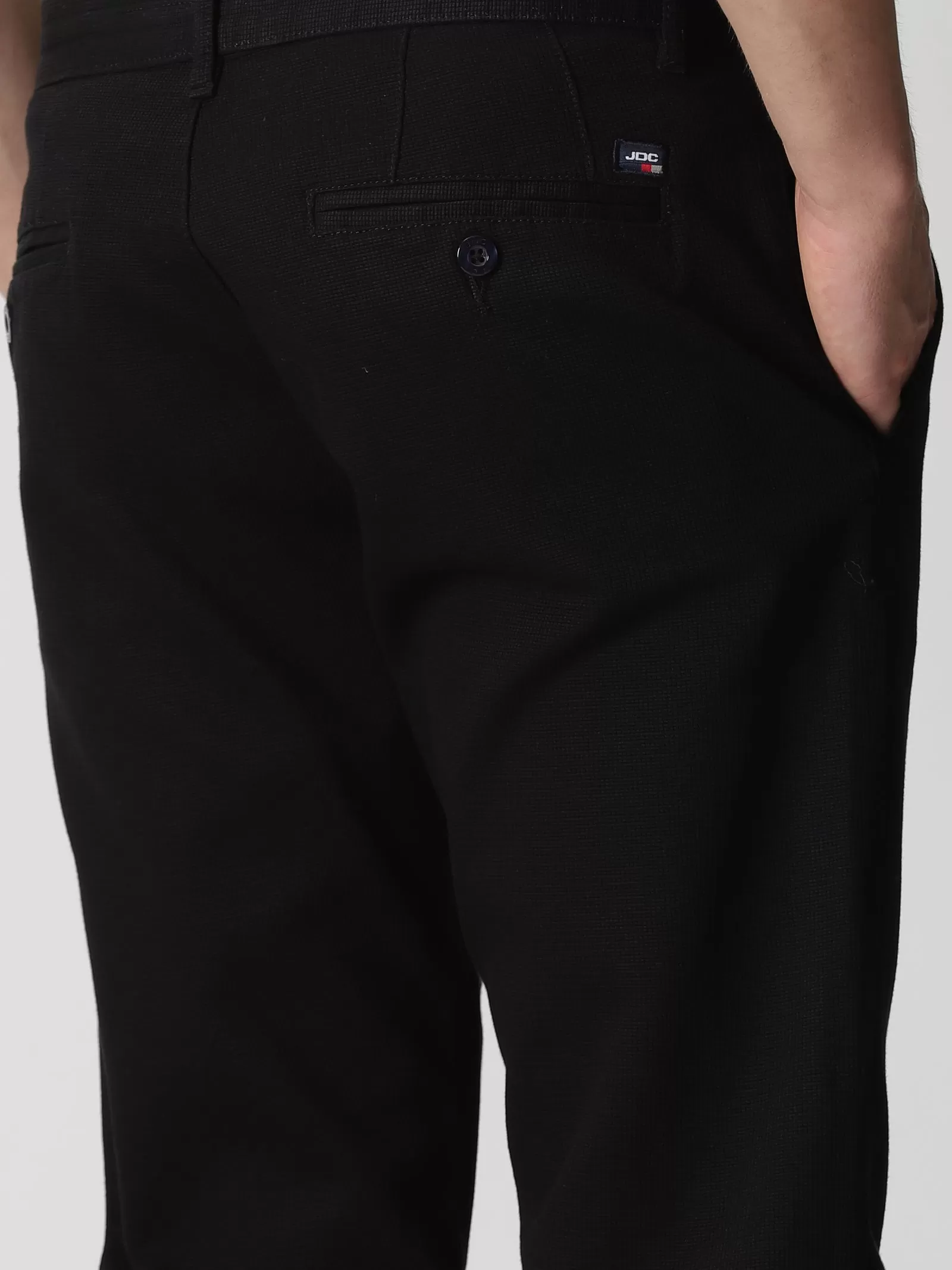 MEN'S BLACK SOLID JASON FIT TROUSER