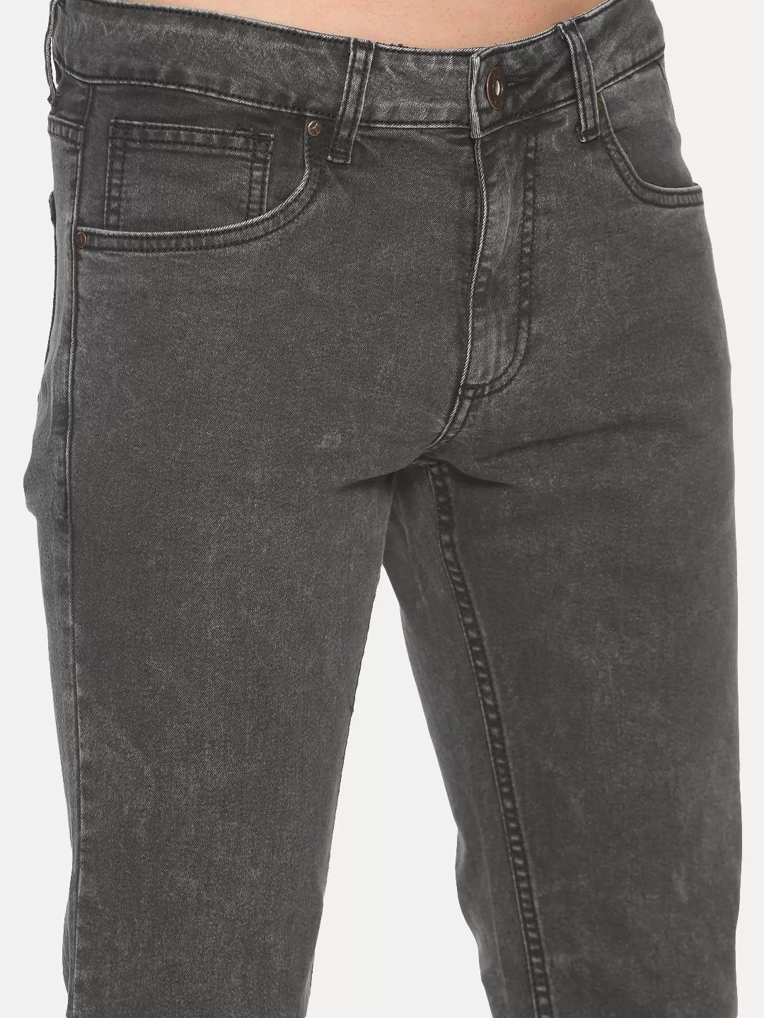 MEN'S BLACK WASHED SLIM FIT JEAN