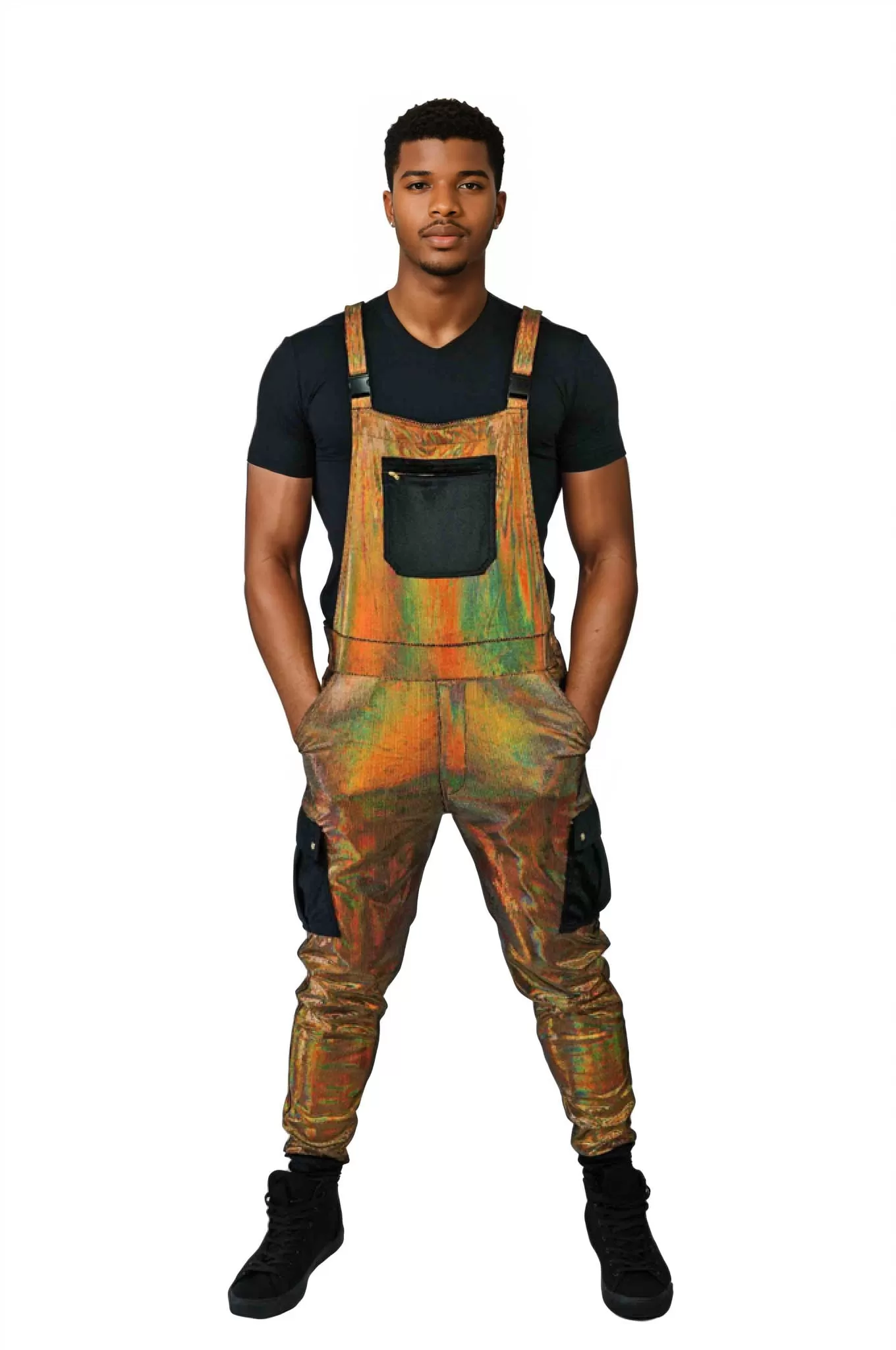 Mens Slim Fit Overalls - Gold Rush