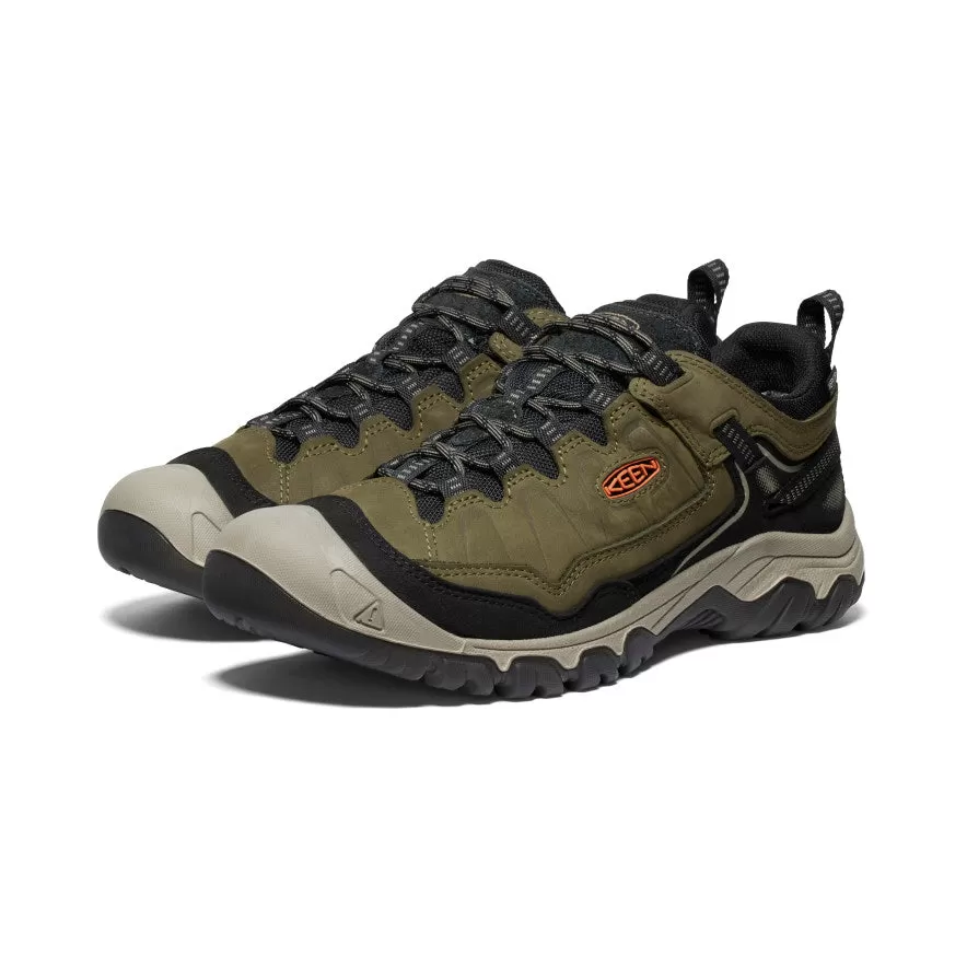 Men's Targhee IV Wide Waterproof Hiking Shoe  |  Dark Olive/Gold Flame