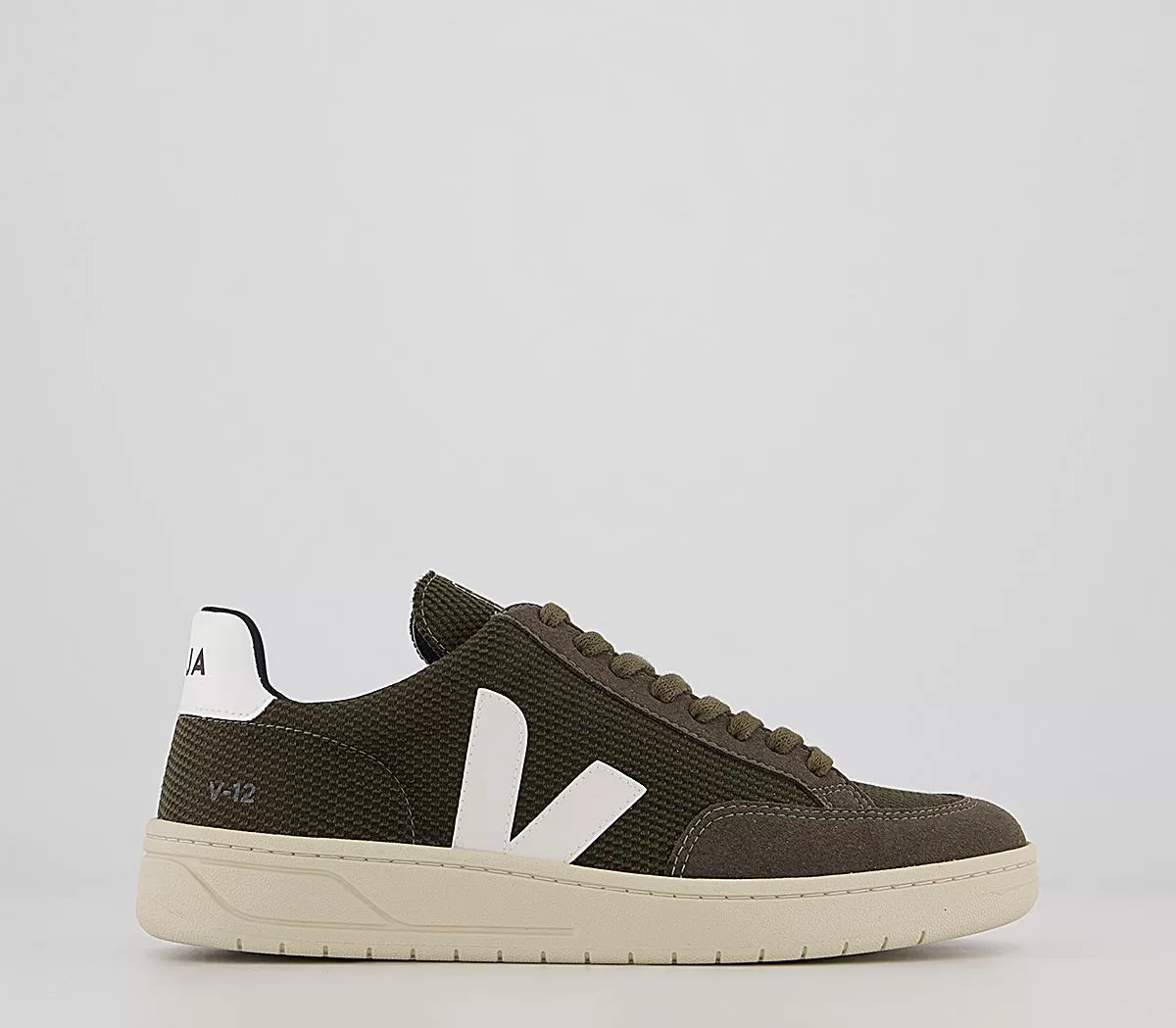 Mens Veja V12 Bmesh Olive White Uk Size 7