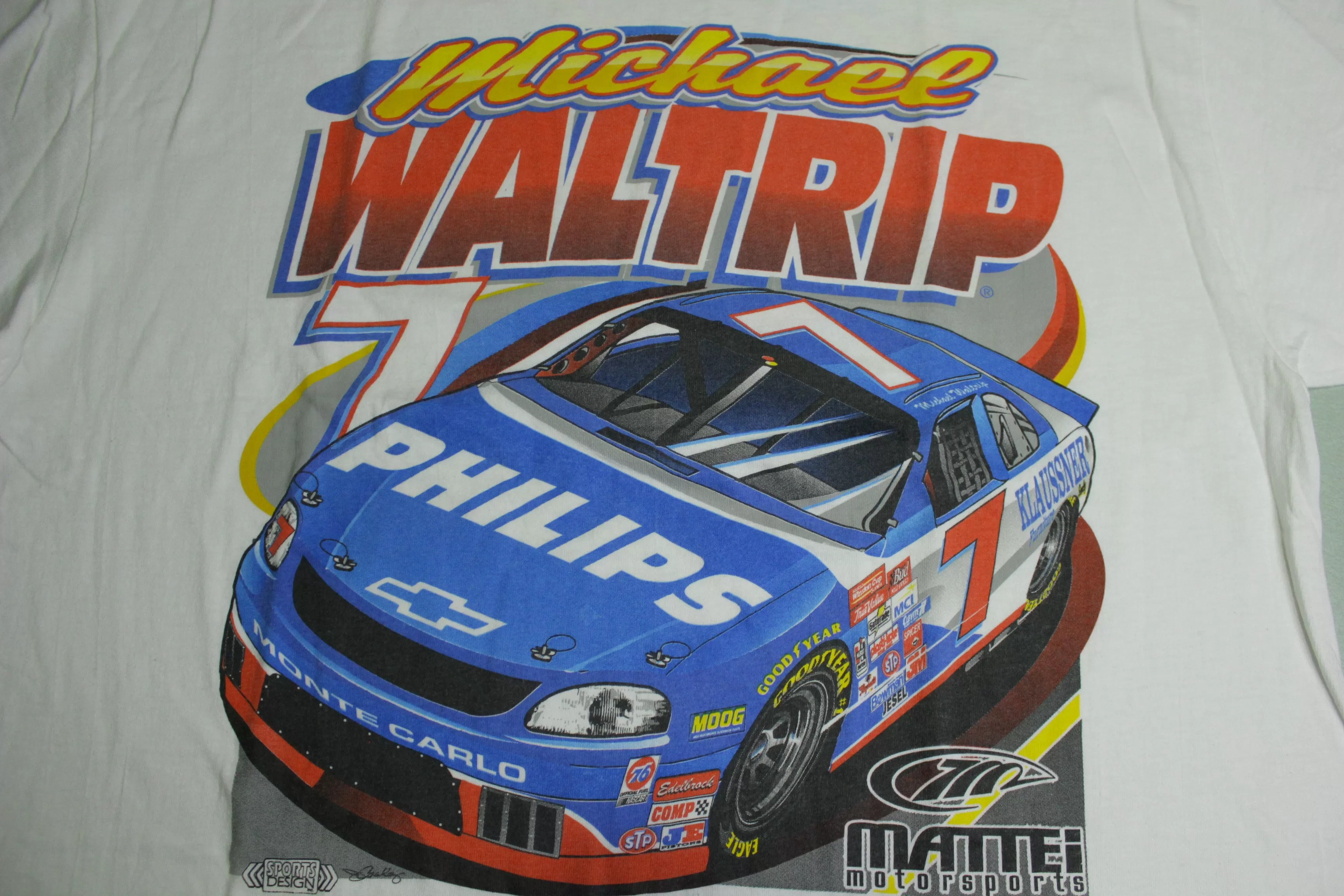 Michael Waltrip Nascar Philips Monte Carlo Vintage 1999 Mattei Motorsports 90's T-Shirt