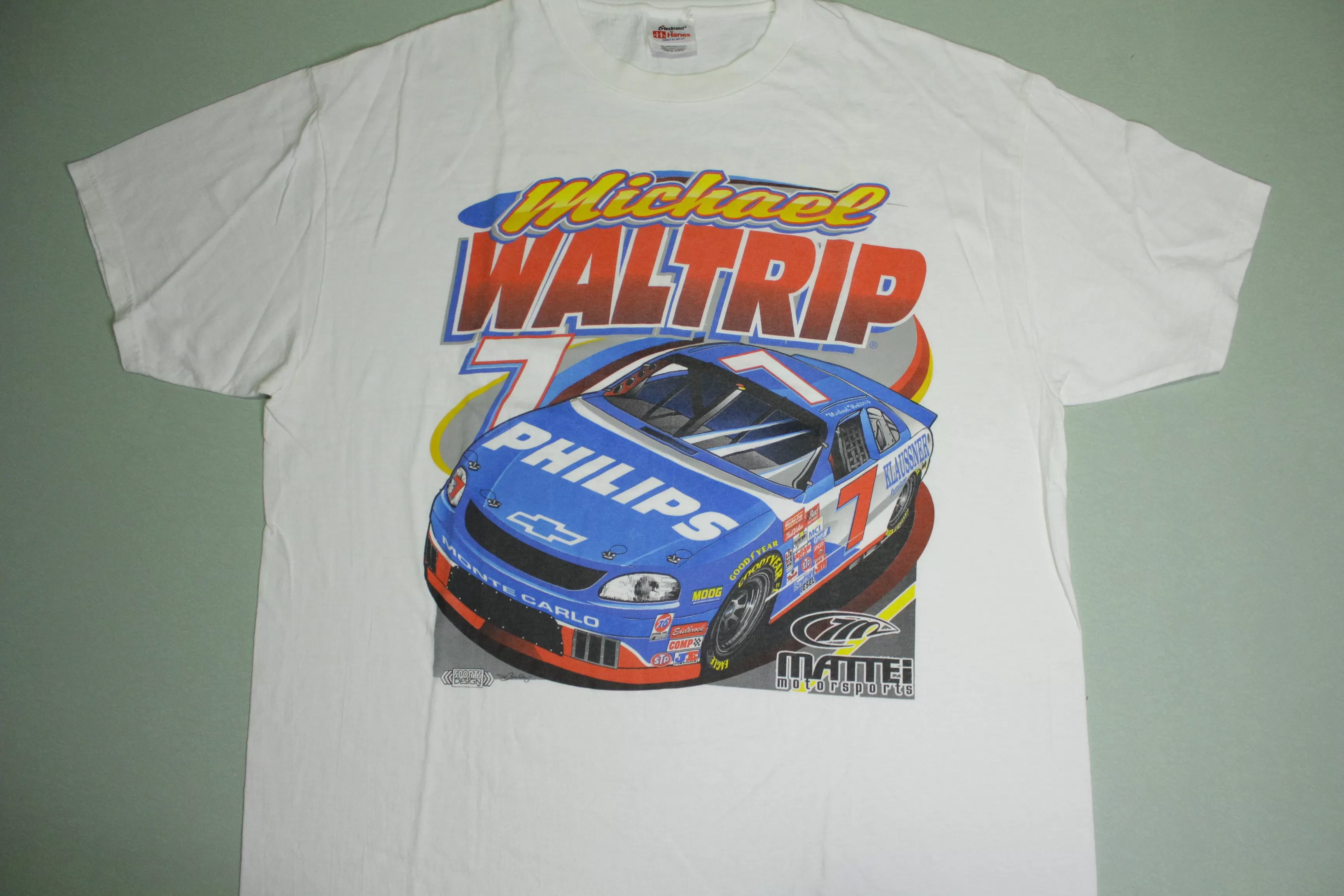 Michael Waltrip Nascar Philips Monte Carlo Vintage 1999 Mattei Motorsports 90's T-Shirt