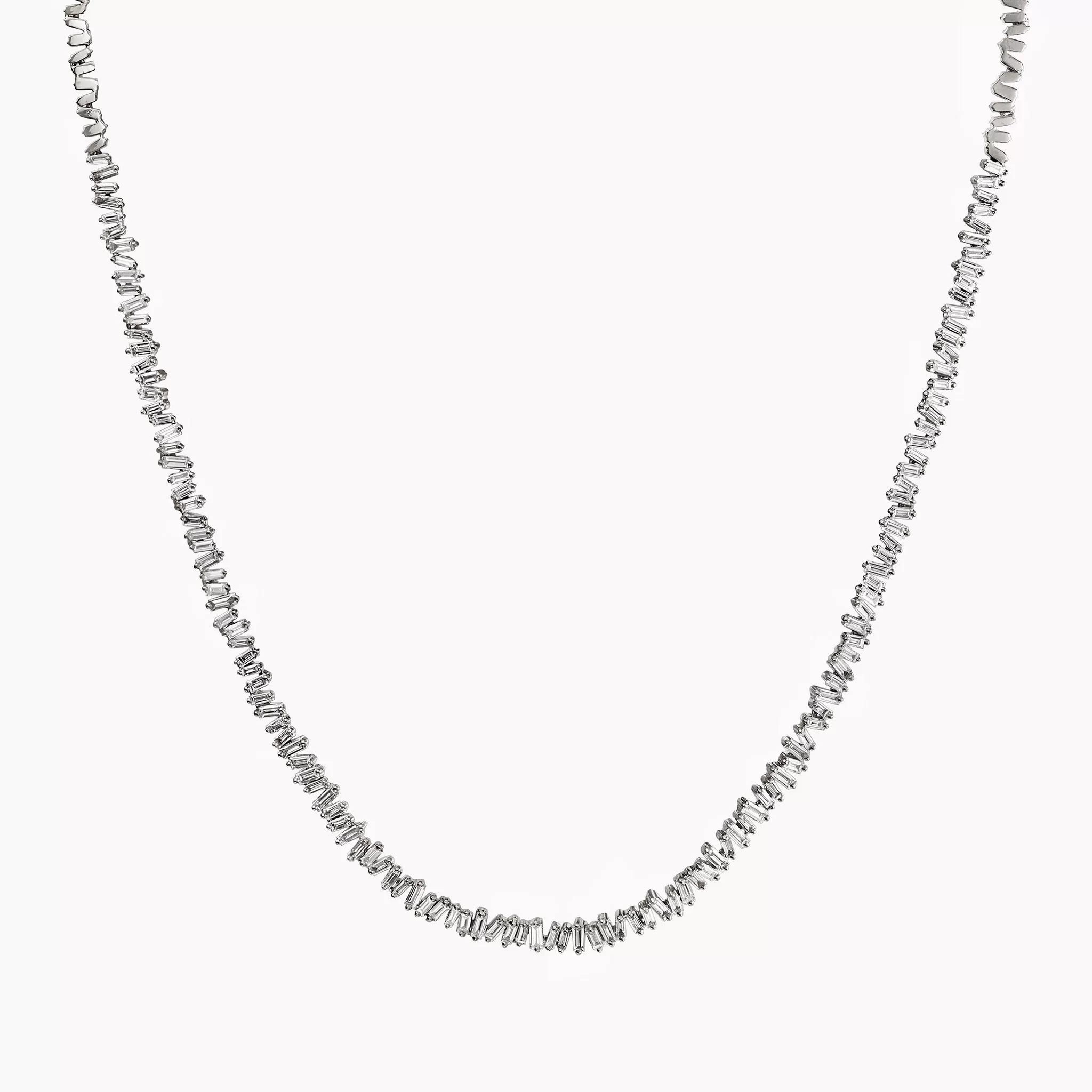 Mini Classic Fireworks Diamond Tennis Necklace