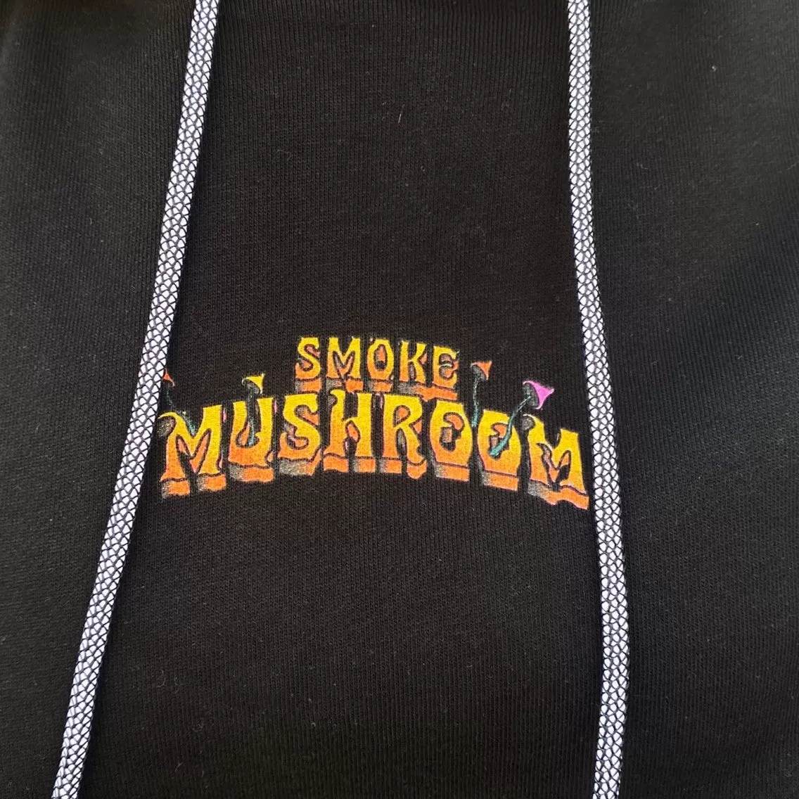 Mushroom men's hoodie with Alien Smoke print 23006-01 black