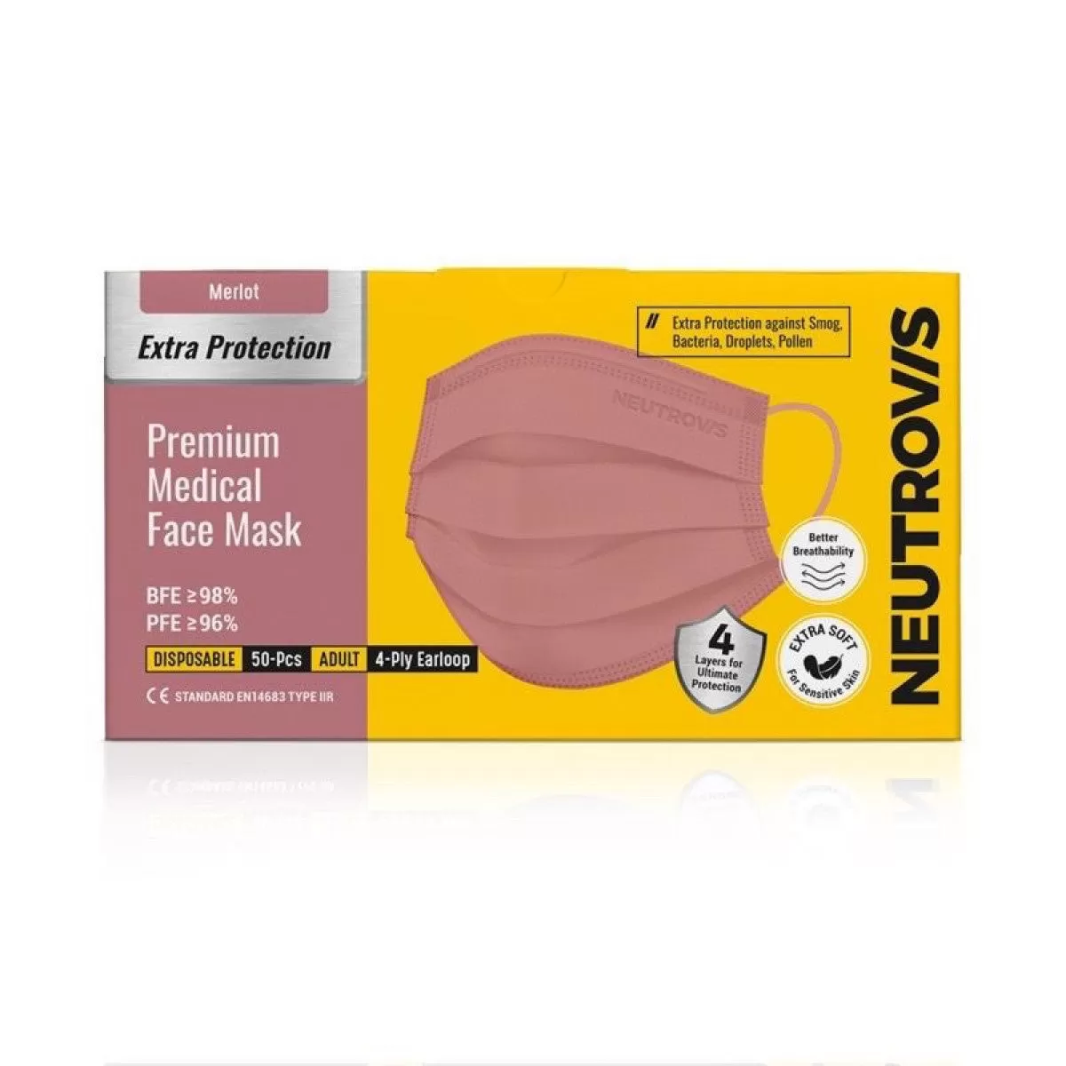 Neutrovis 4ply Premium Medical Face Mask