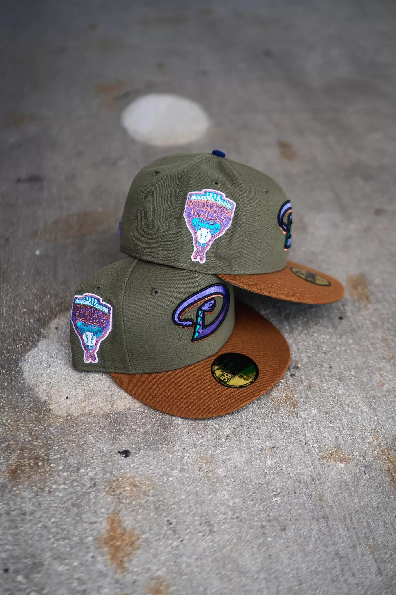 New Era Arizona Diamondbacks 1998 Inaugural Season Teal UV (Olive/Tan)