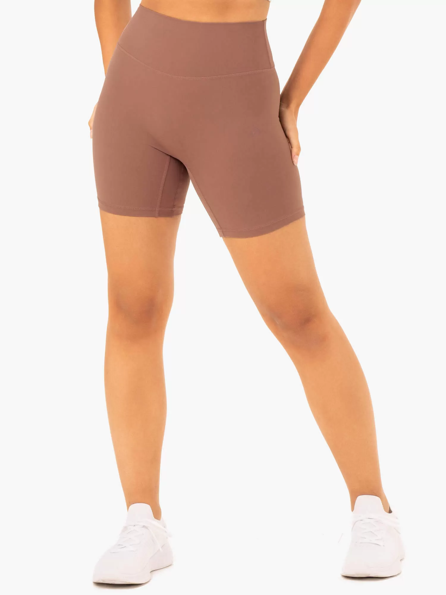 NKD Refine High Waisted Shorts - Mocha