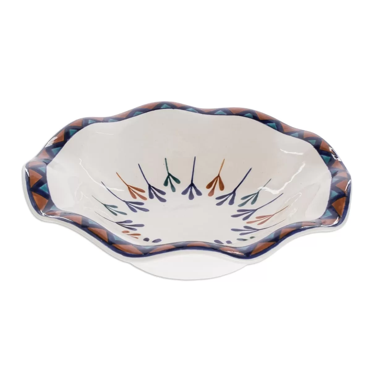 Novica Antigua Breeze Ceramic Fruit Bowl