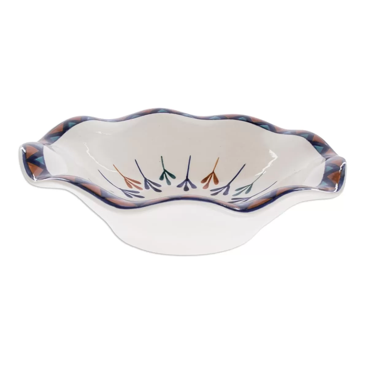 Novica Antigua Breeze Ceramic Fruit Bowl