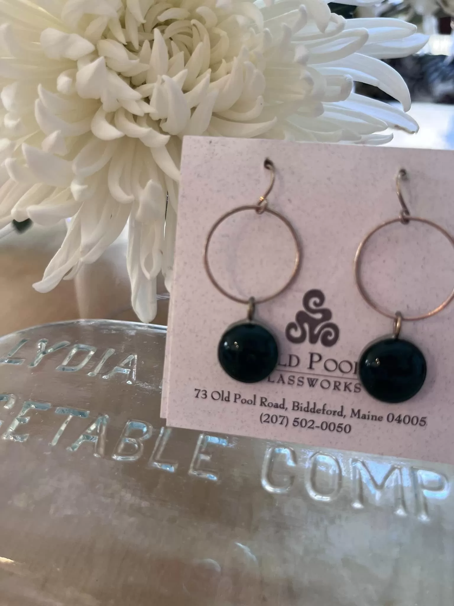 Old Pool Glass Works Earrings