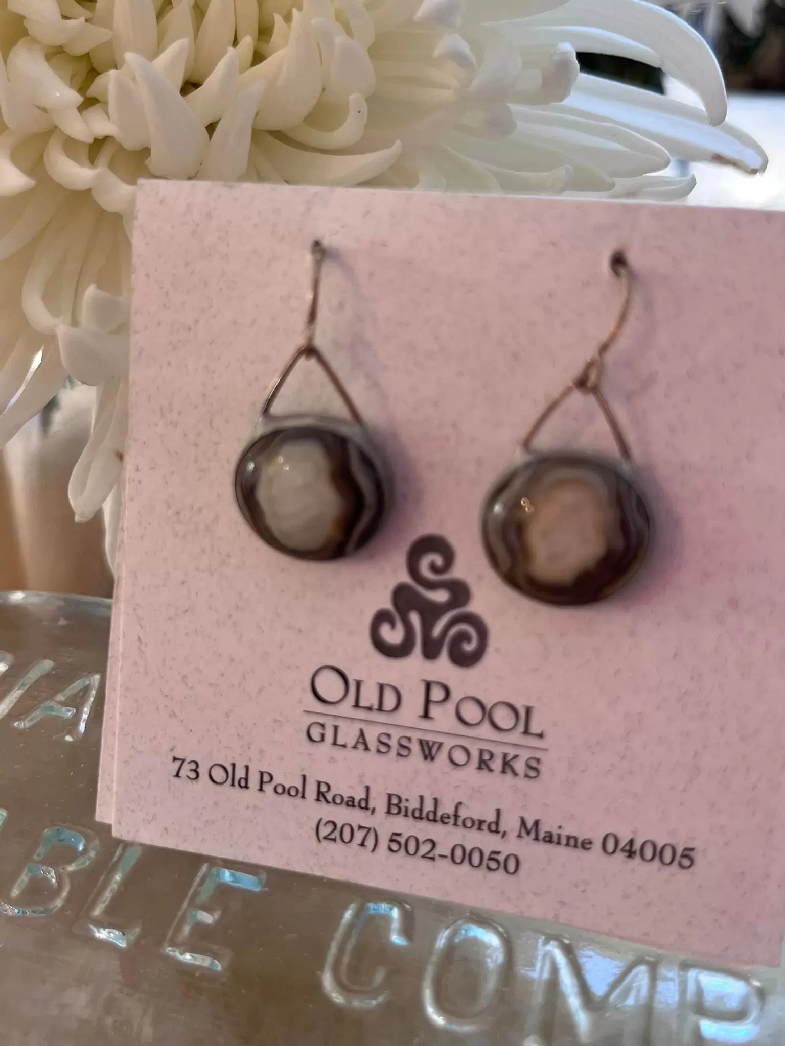 Old Pool Glass Works Earrings