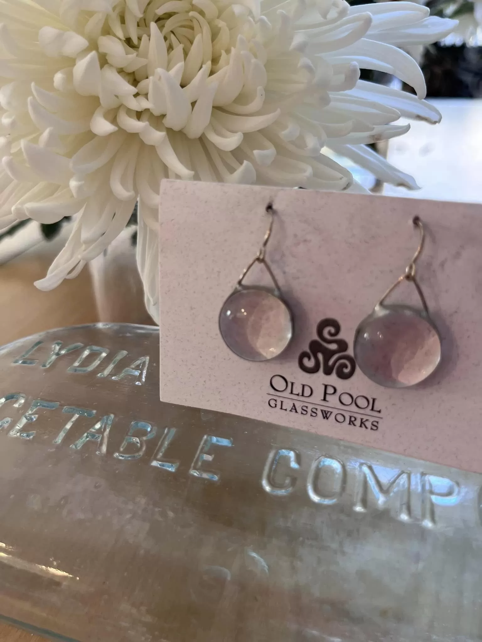 Old Pool Glass Works Earrings