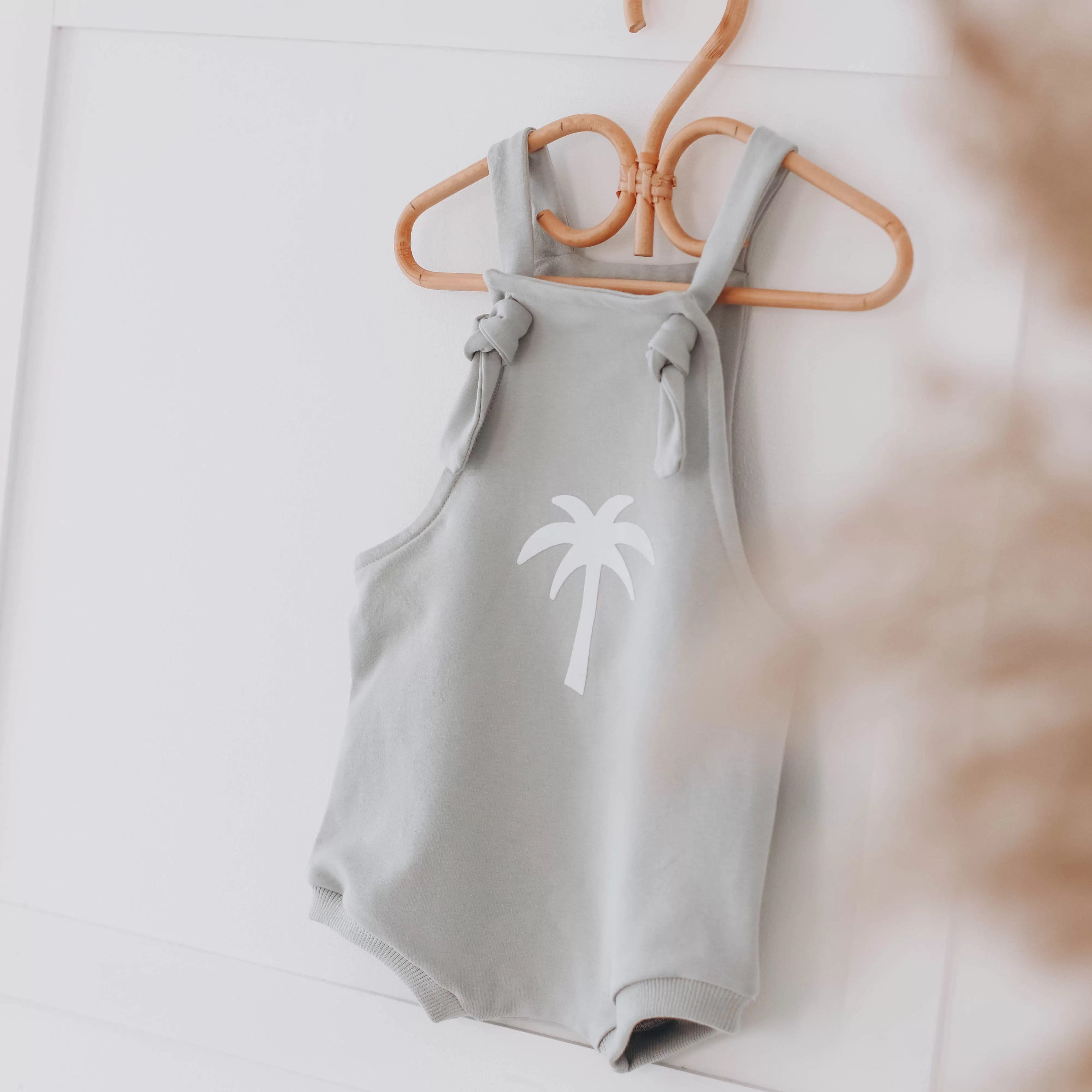 PALM Tree Stone bummie romper