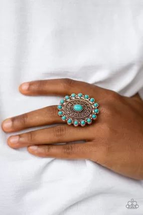 Paparazzi Mesa Mandala - Copper and Turquoise Blue Stone Ring