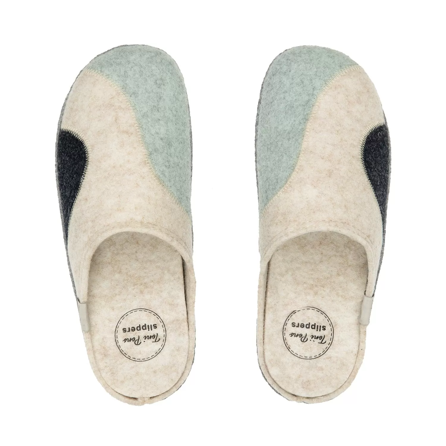 Patchwork Recycled Felt Slippers for Women - Medi-PZ