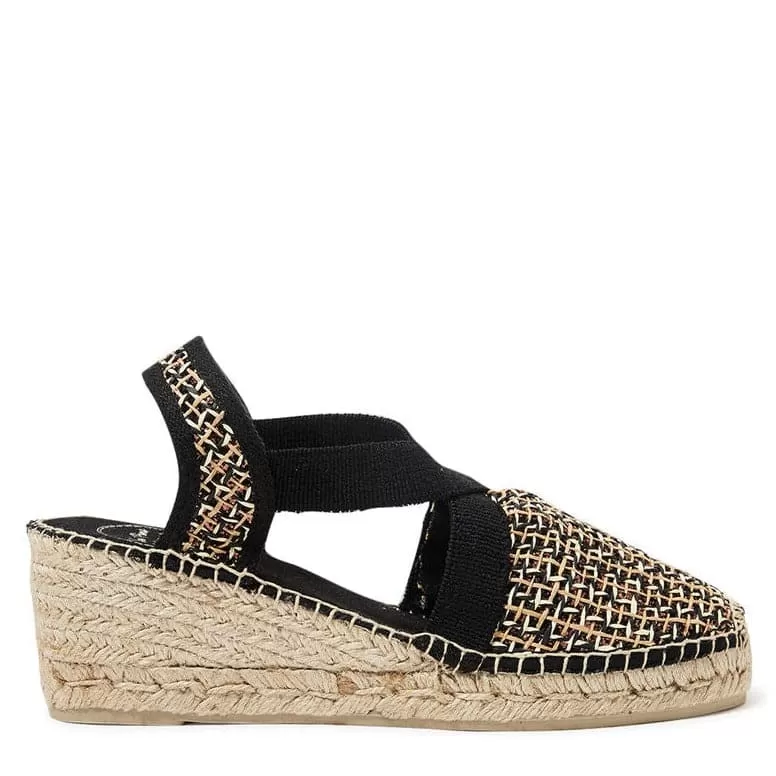 plain Cotton Blend Wedge Espadrille for Women - Terra-PA