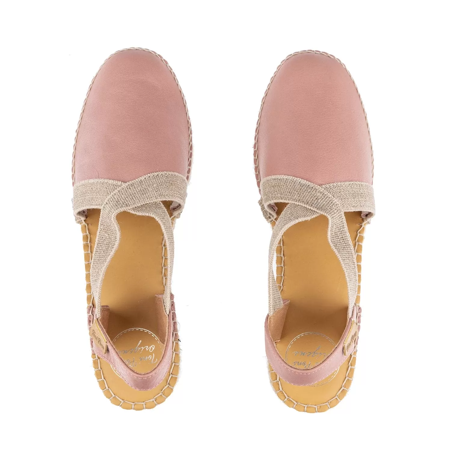 Plain Leather Wedge Espadrille for Women - Tossa