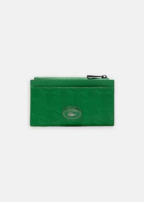 Porte-cartes Lacoste Monogramme protection RFID vert